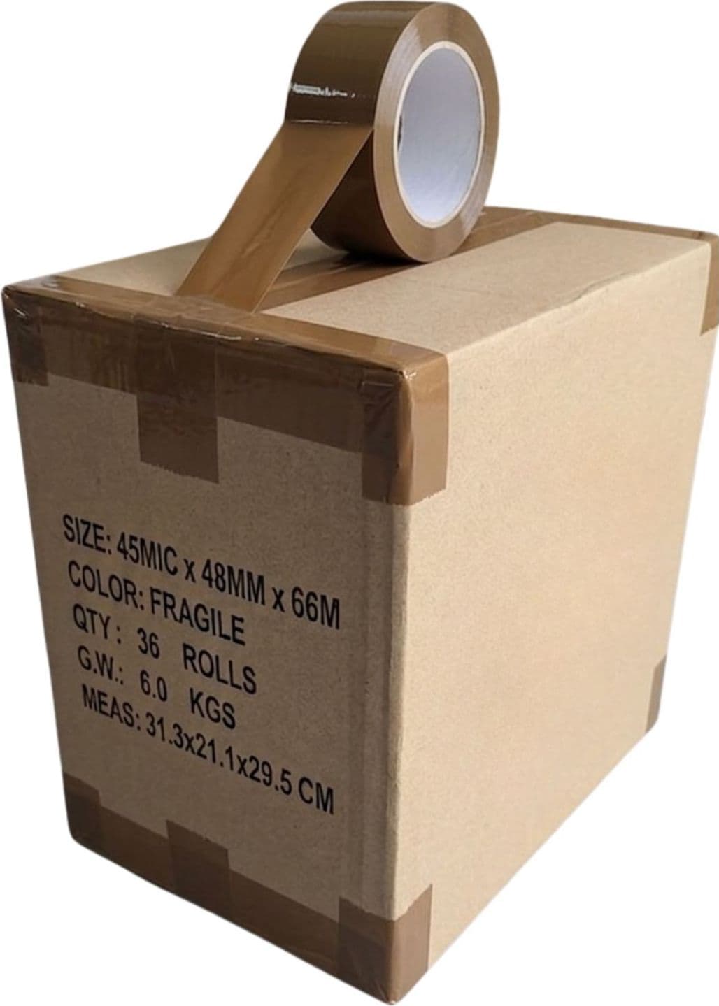 EcoPrice Nastro Adesivo Imbal Trasp+Avana+Fragile 48mmx66m 108pz - 3