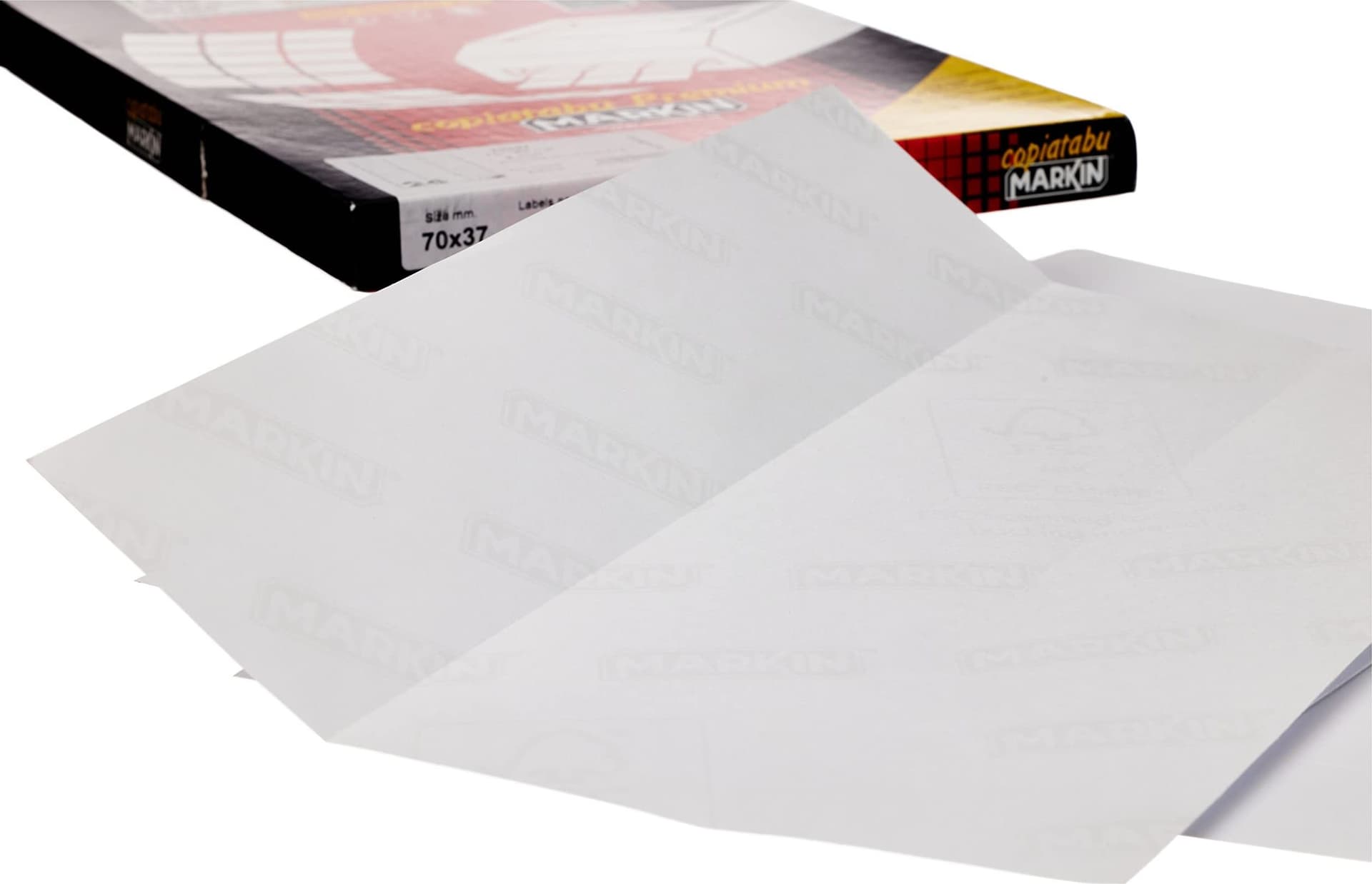 Markin - Etichette bianche Copiatabu permanenti 70x37,12 mm senza margine 24 et./foglio - conf. 100 fogli - (C510) - 2
