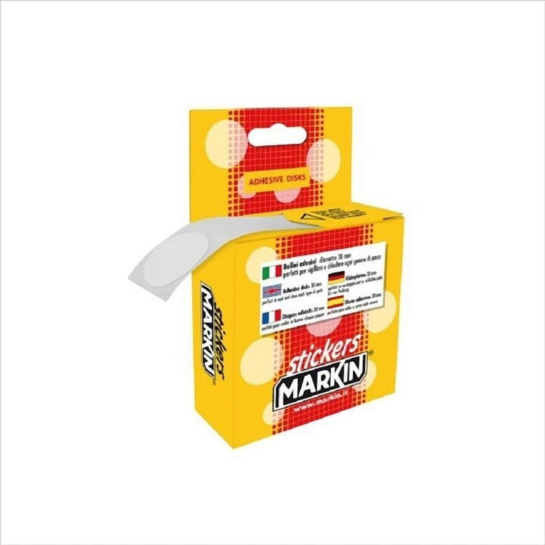 Markin - Stickers Chiudipacco 500pz Rotonde Diametro 30mm. (Trasparente)