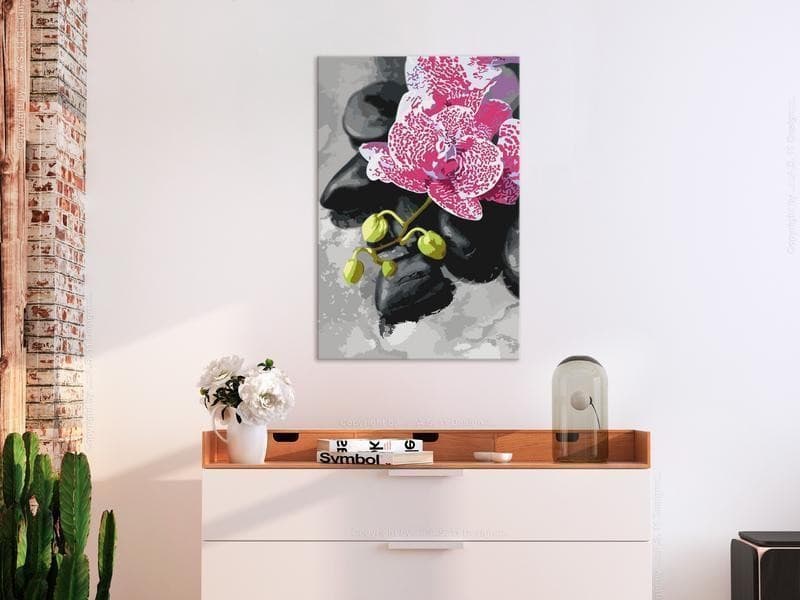 Quadro fai da te  Orchidea rosa - 2