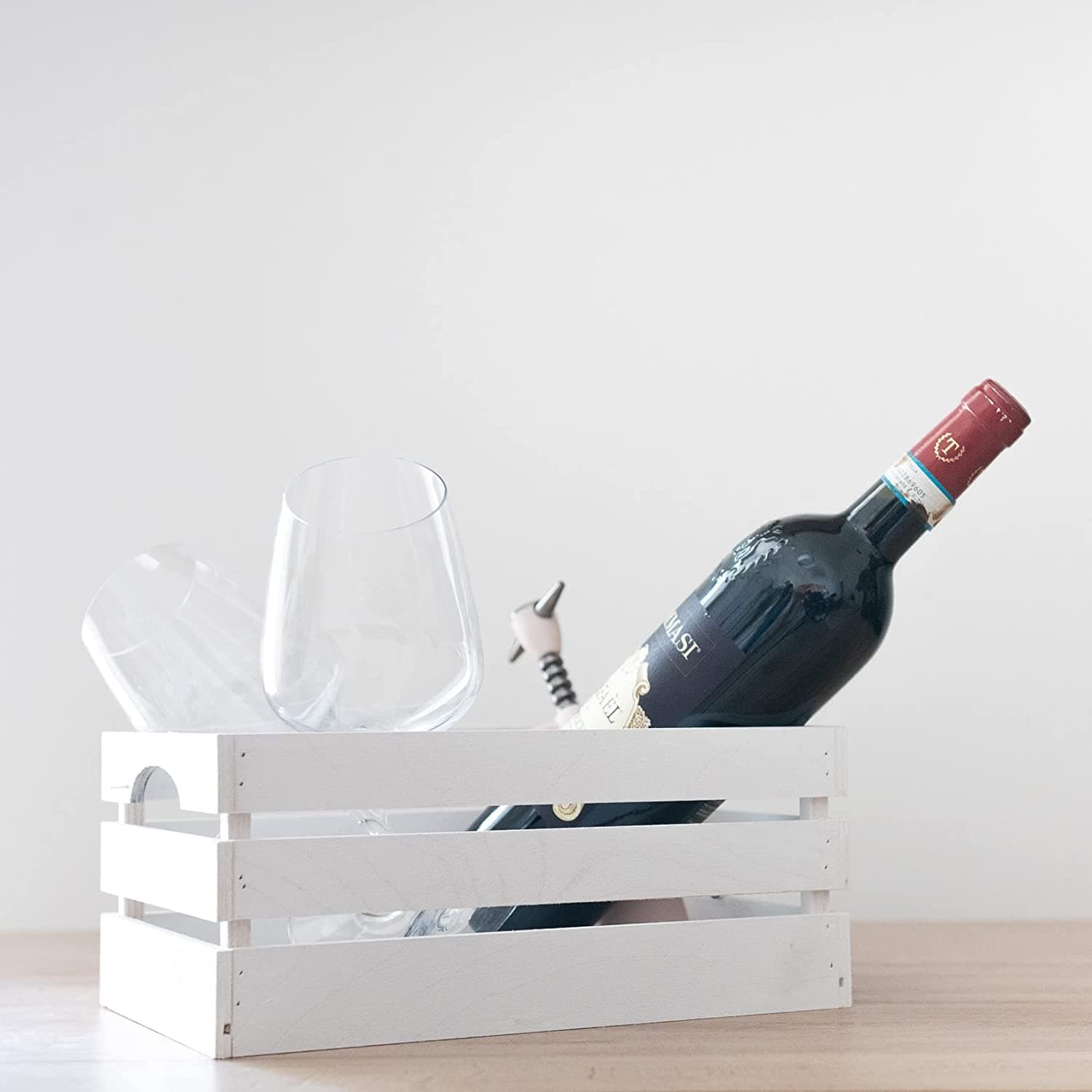 Cassetta decorativa in Legno Bianco per decorazioni natalizie o presepe - 4