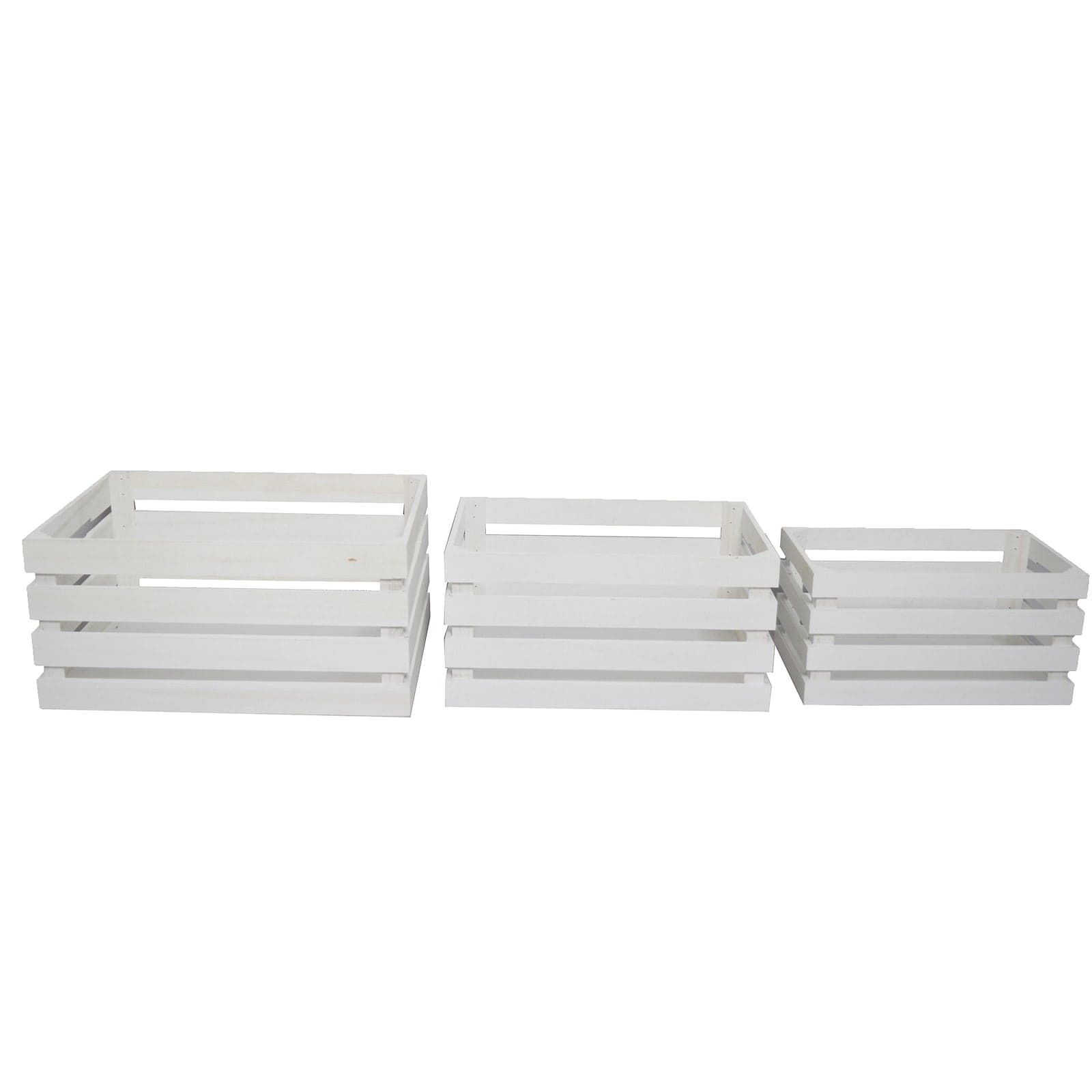 Set 3 Cassette decorative in Legno Bianco per decorazioni natalizie o presepe - 7