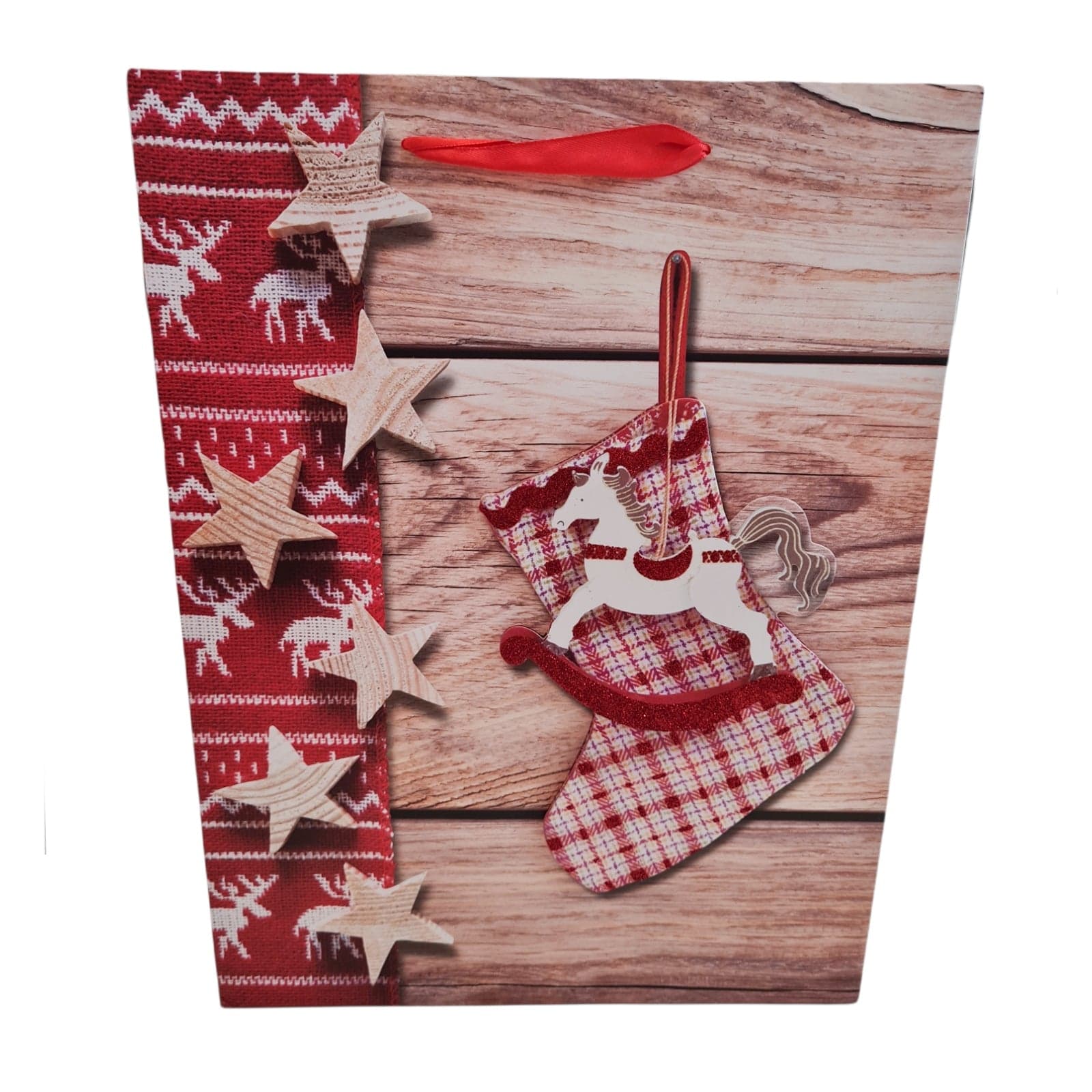 Busta per pacco regalo o panettone con disegno natalizio h 40 cm - 7