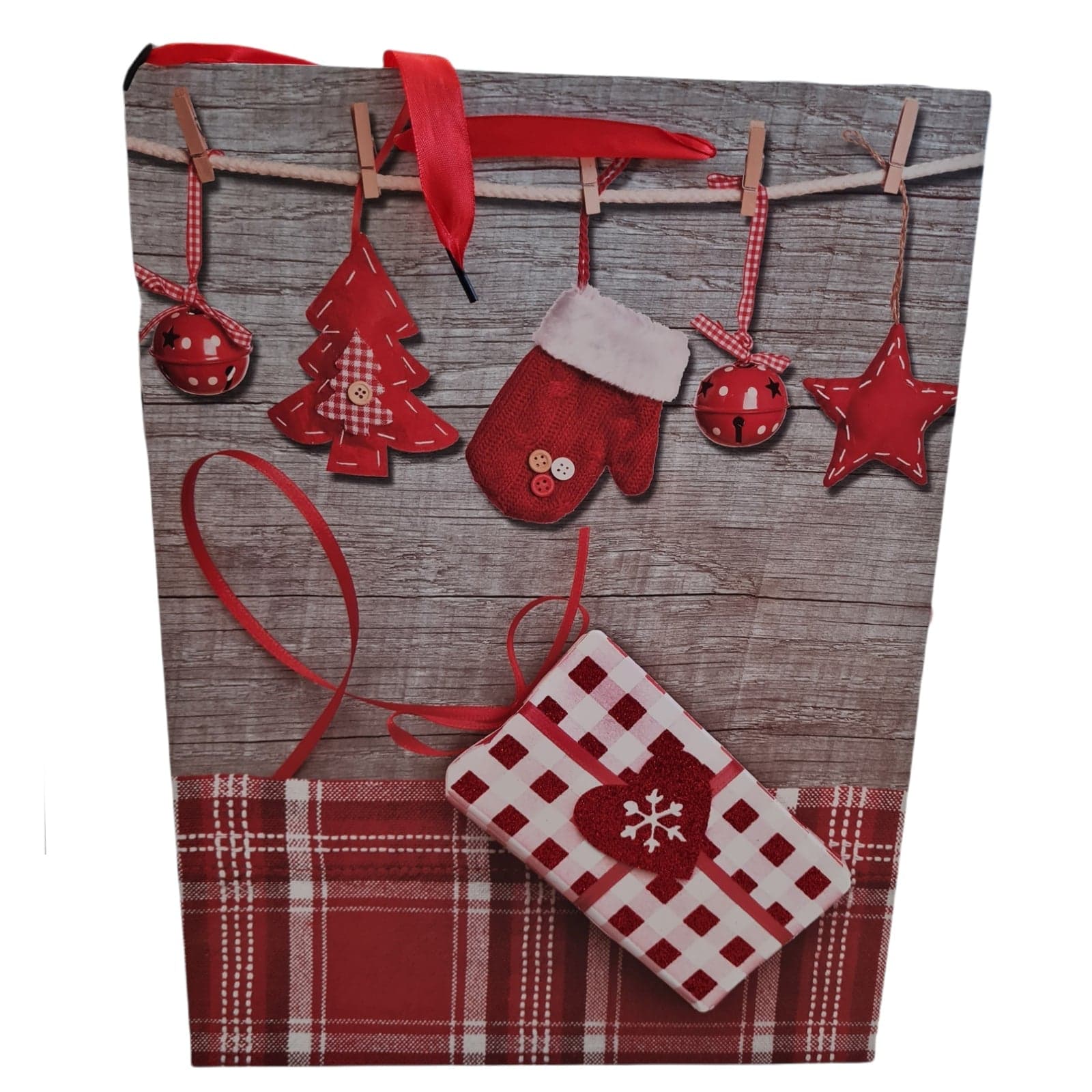 Busta per pacco regalo o panettone con disegno natalizio h 40 cm - 8