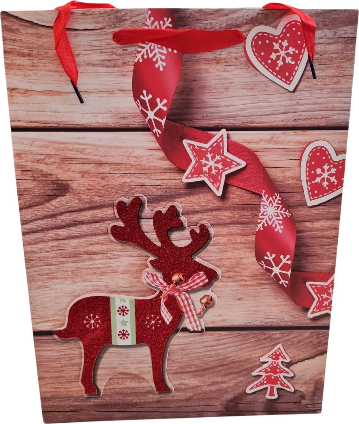 Busta per pacco regalo o panettone con disegno natalizio h 40 cm - 3