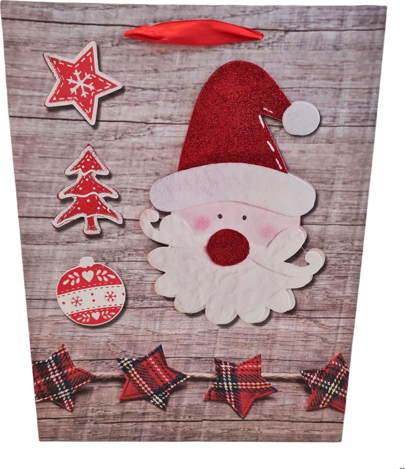 Busta per pacco regalo o panettone con disegno natalizio h 40 cm - 4