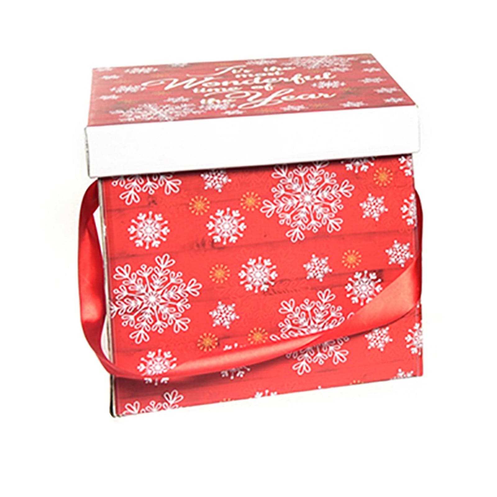 Scatola porta panettone in cartoncino con decorazioni natalizie 28.5 cm - 5