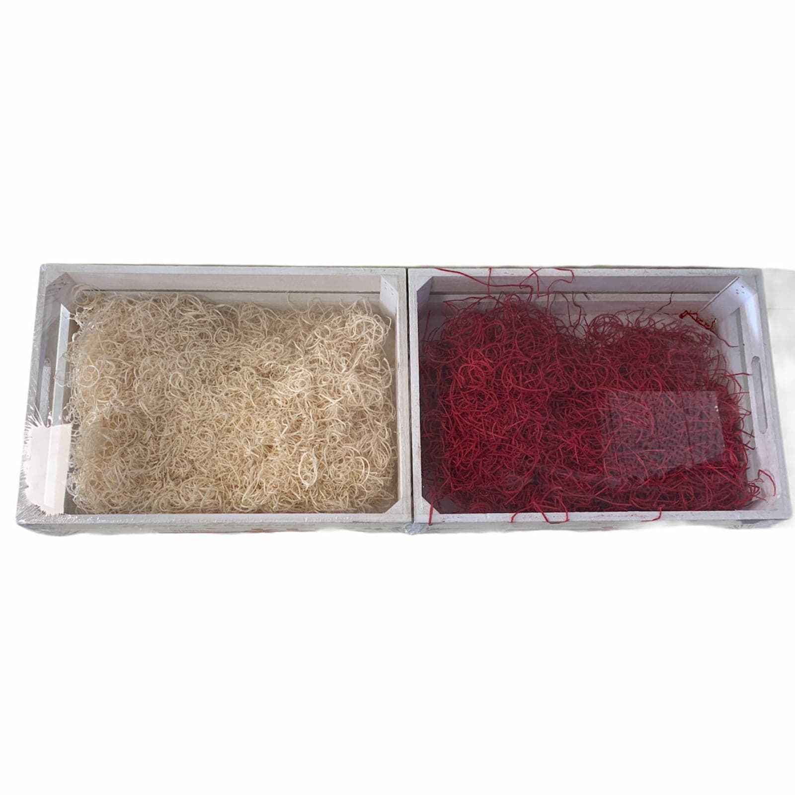 Set Cesto rettangolare  in legno decorazione natalizia per cestini e regali h 9 cm - 2