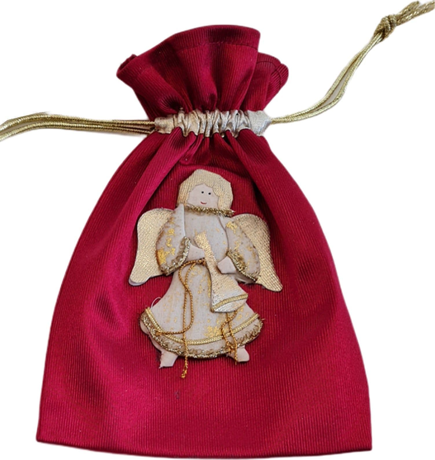 Busta per pacco regalo natalizio con disegno decorazione natalizia h 25 cm - 1