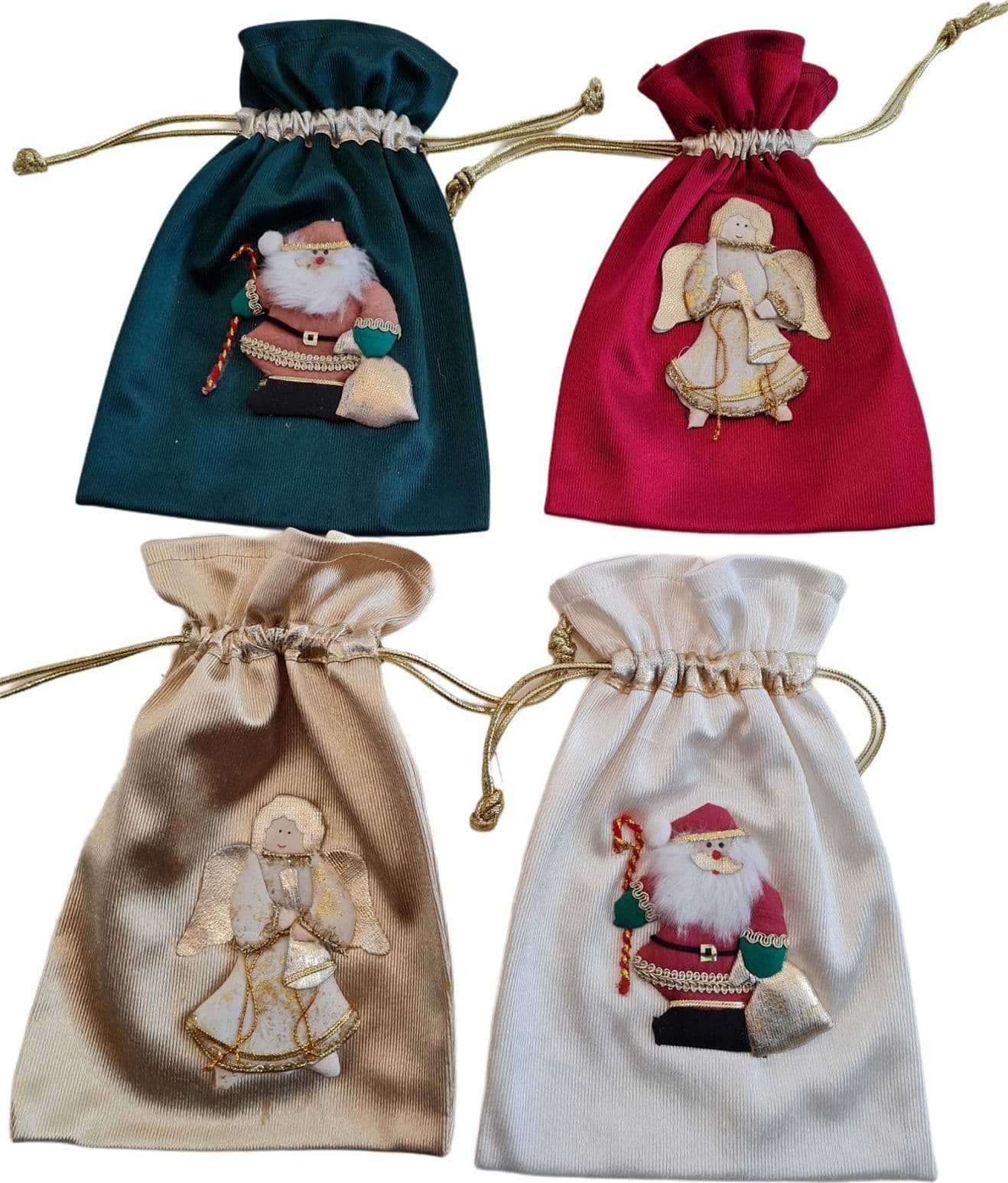 Busta per pacco regalo natalizio con disegno decorazione natalizia h 25 cm - 3