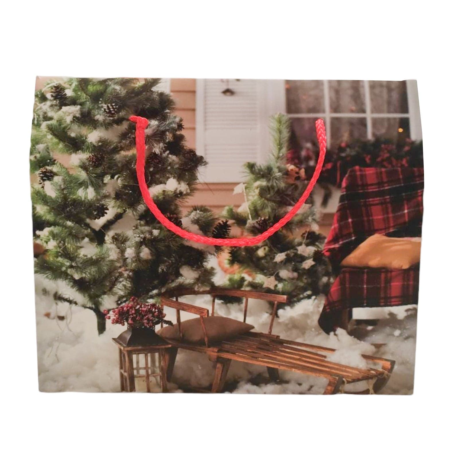 Busta per pacco regalo o panettone con decorazione natalizio h 23 cm - 4
