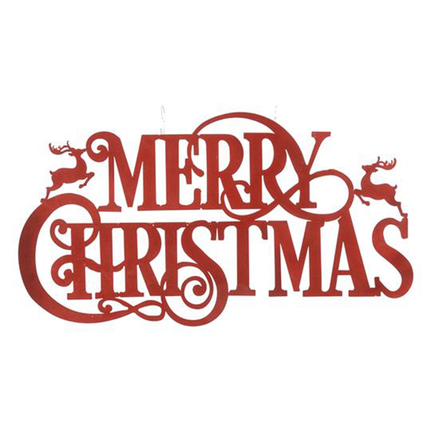 Scritta grande "Merry Christmas" in metallo da 60 x 32 cm - 5