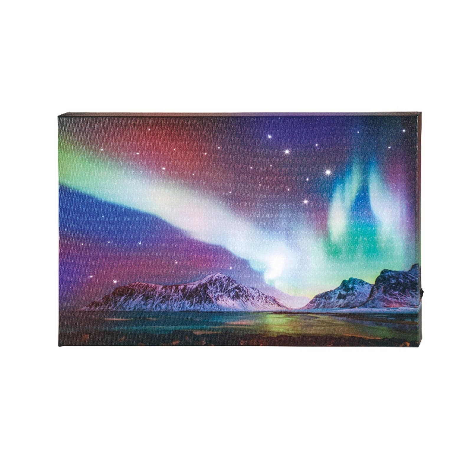 Quadro con LED luminosi a luce calda decorazione natalizia, dipinto da h 38 cm - 4