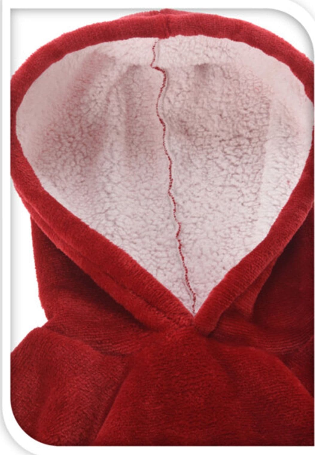 Poncho di Babbo Natale, con cappuccio, color Rosso e Bianco, per cosplay, in plastica - 2