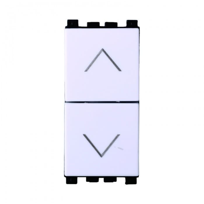 PULSANTE DOPPIO INTERBL. SALISCENDI BIANCO