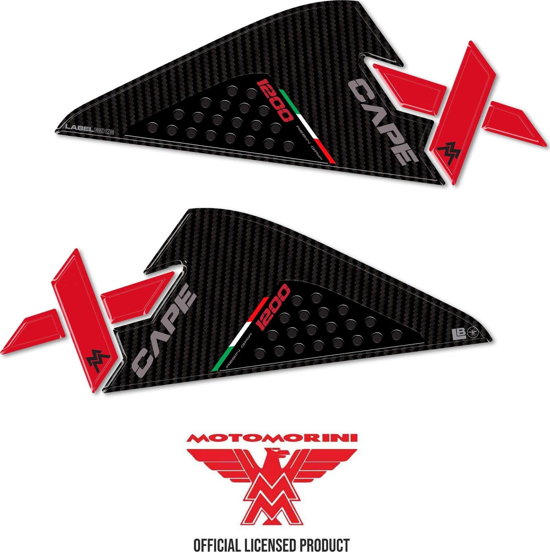 Adesivi Gel 3D Laterali Serbatoio compatibili con Moto Morini X-Cape 1200 2026 - 2