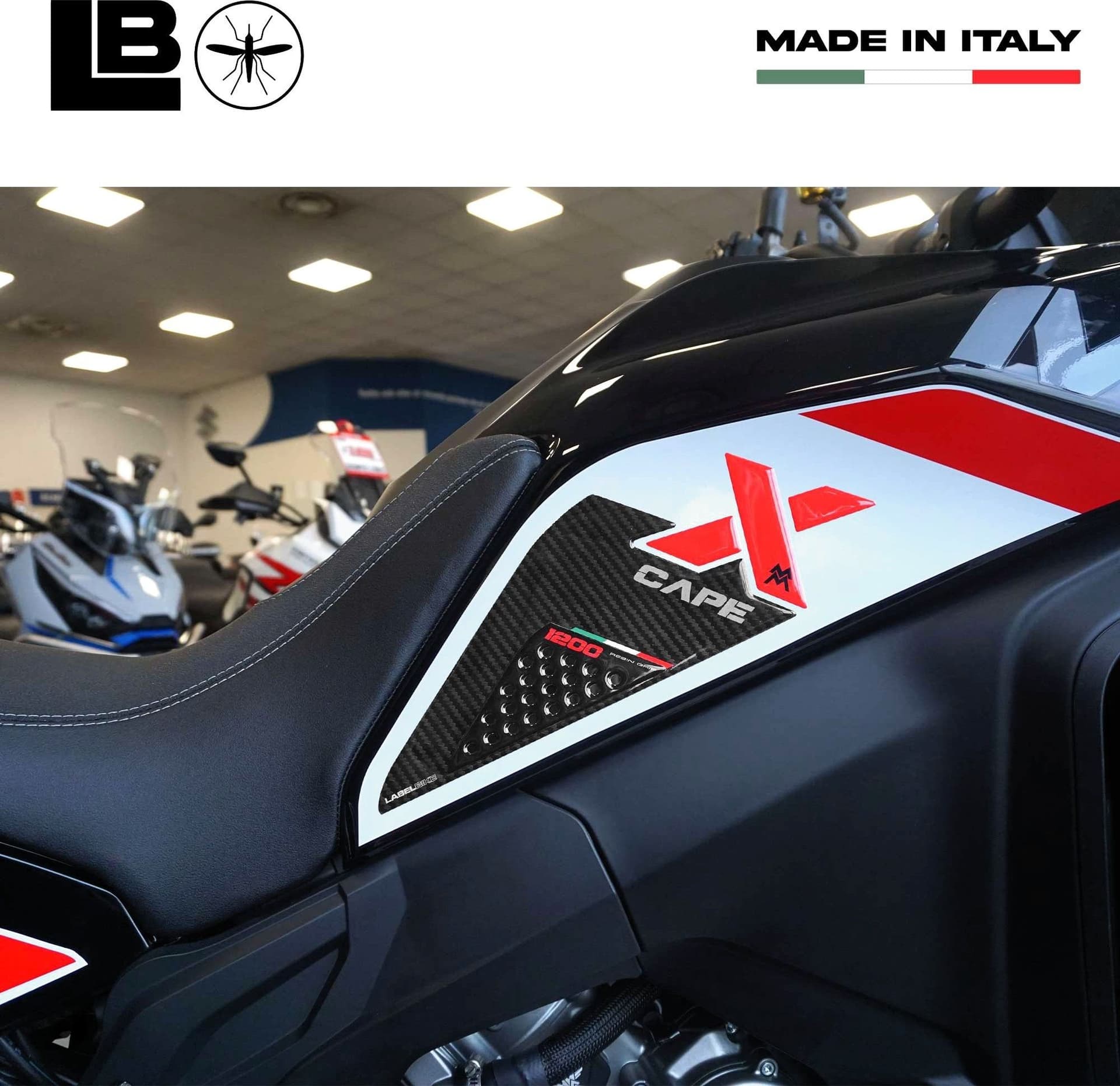 Adesivi Gel 3D Laterali Serbatoio compatibili con Moto Morini X-Cape 1200 2026 - 3