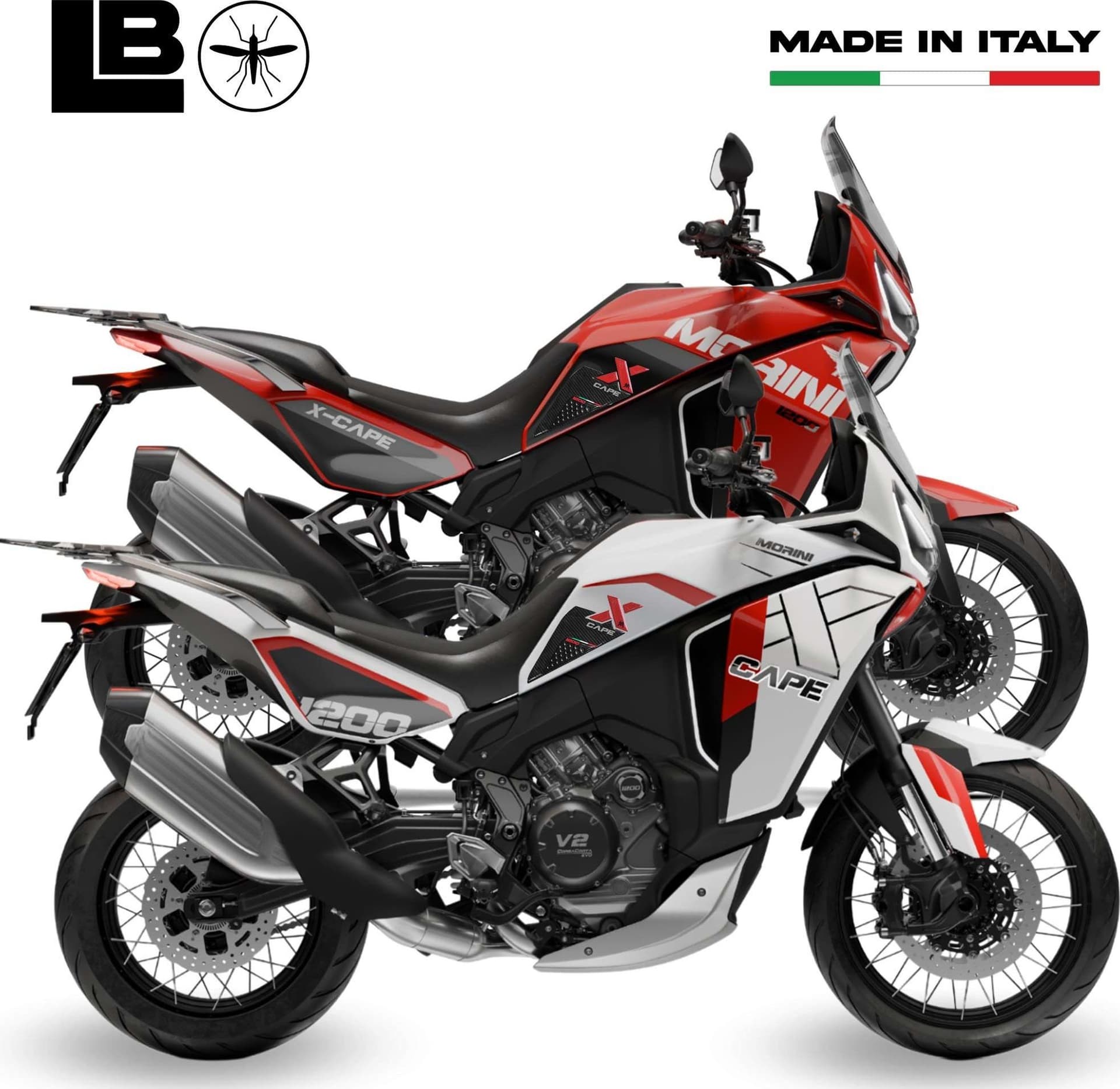 Adesivi Gel 3D Laterali Serbatoio compatibili con Moto Morini X-Cape 1200 2026 - 4