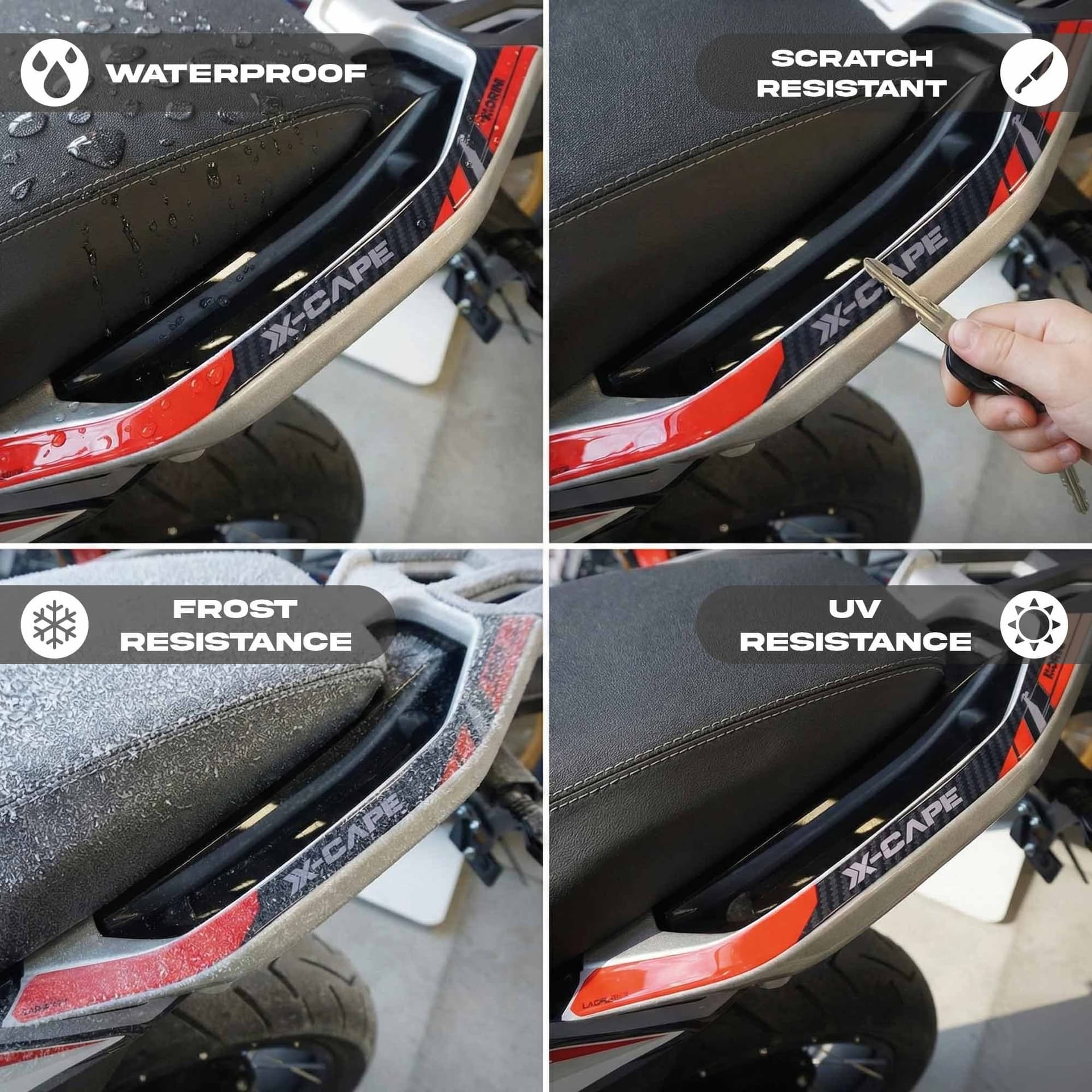 Maniglie Passeggero Adesivi 3D compatibili con Moto Morini X-Cape 1200 2026 - 5