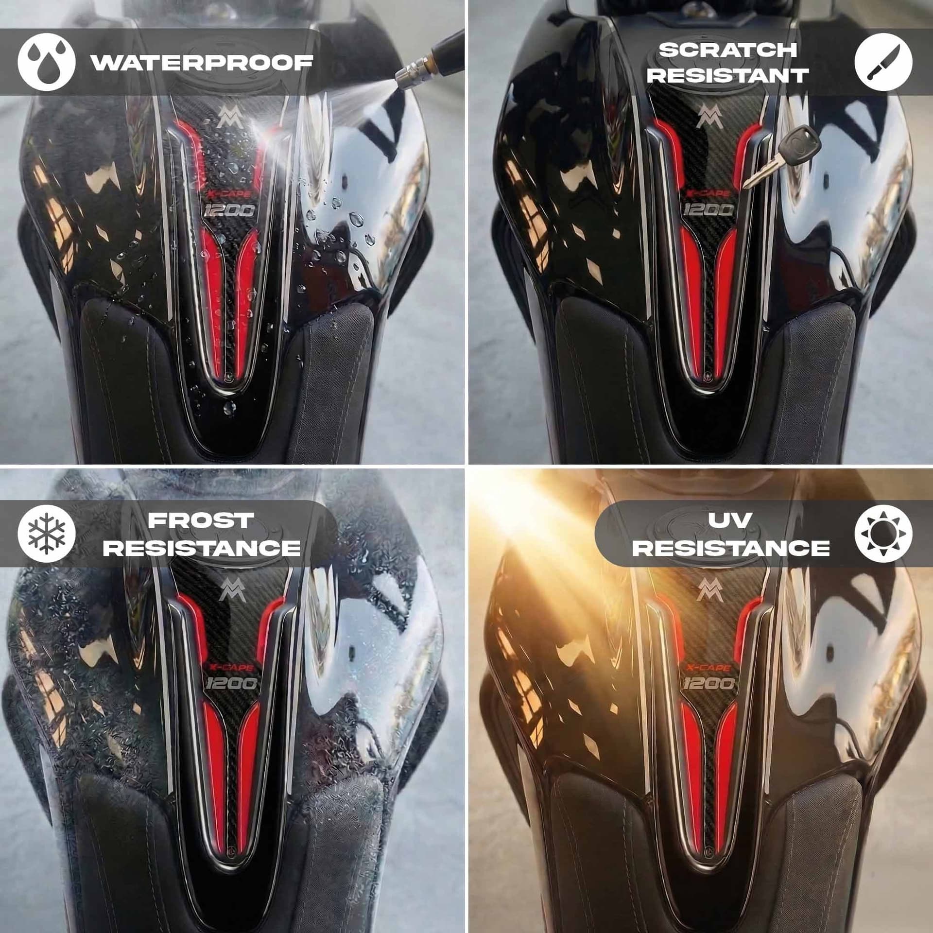 Paraserbatoio Adesivo 3D Protezione compatibile con Moto Morini X-Cape 1200 2026 - 4