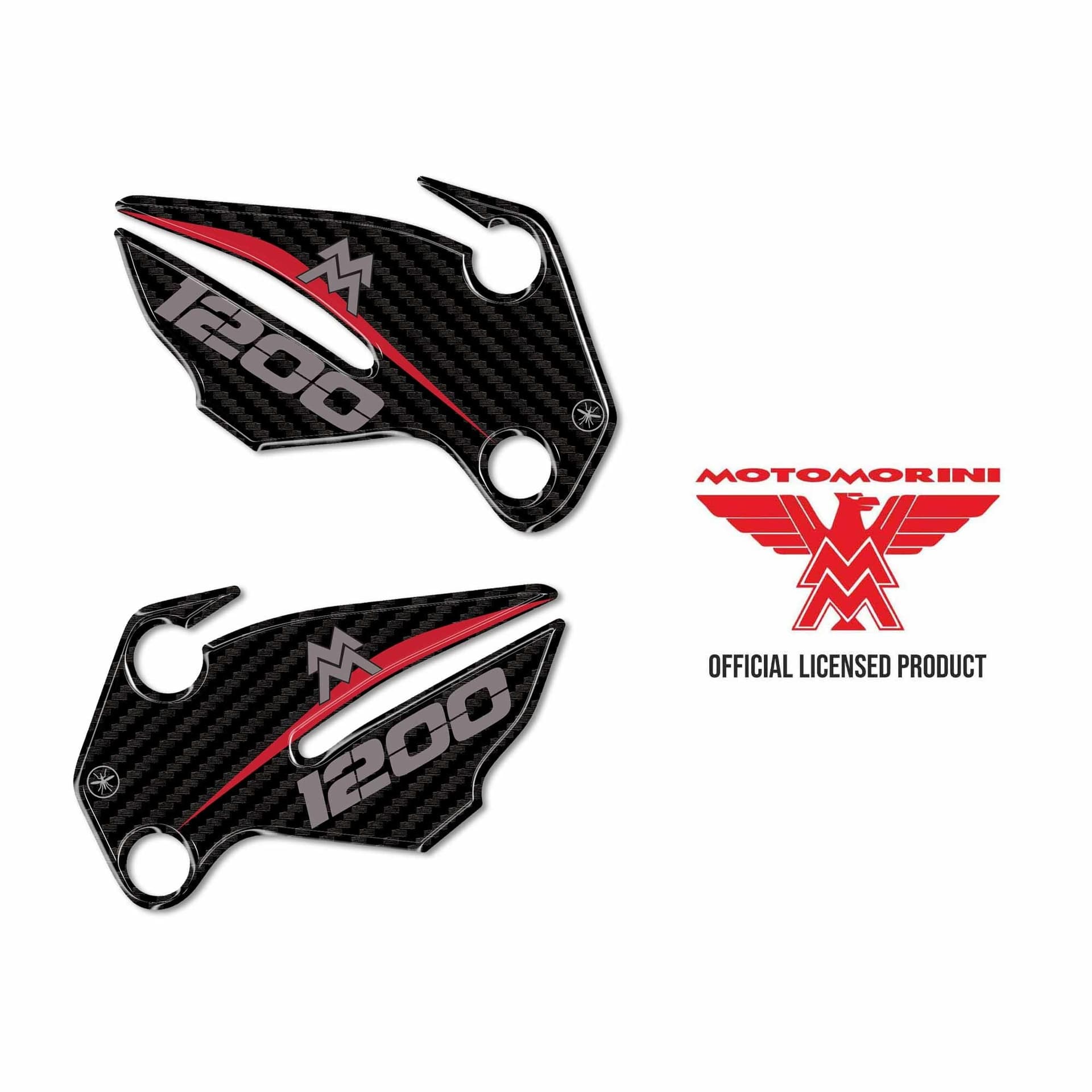 Adesivi 3D Battitacco poggiapiedi compatibili con Moto Morini X-Cape 1200 2026 - 2