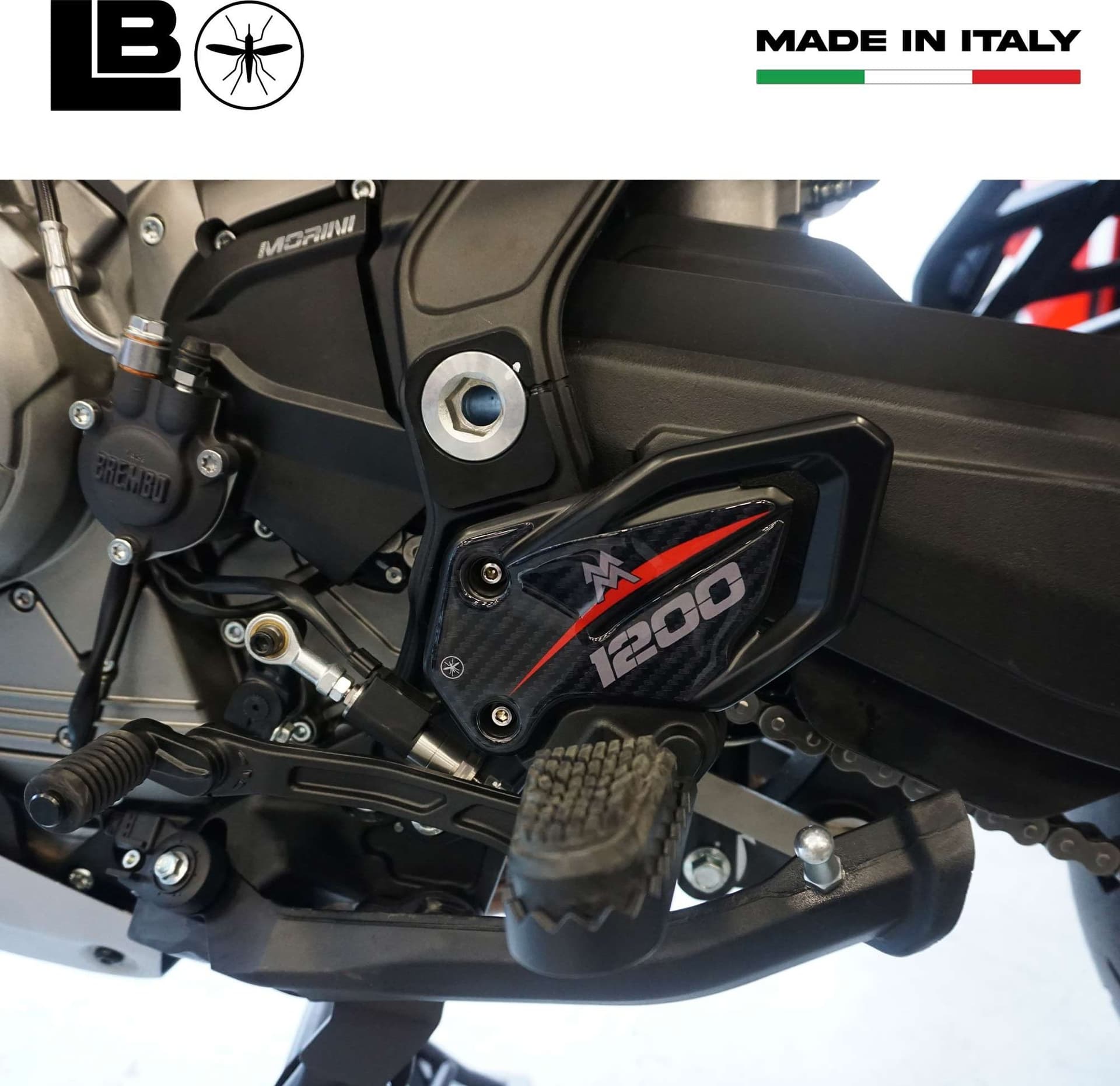 Adesivi 3D Battitacco poggiapiedi compatibili con Moto Morini X-Cape 1200 2026 - 3