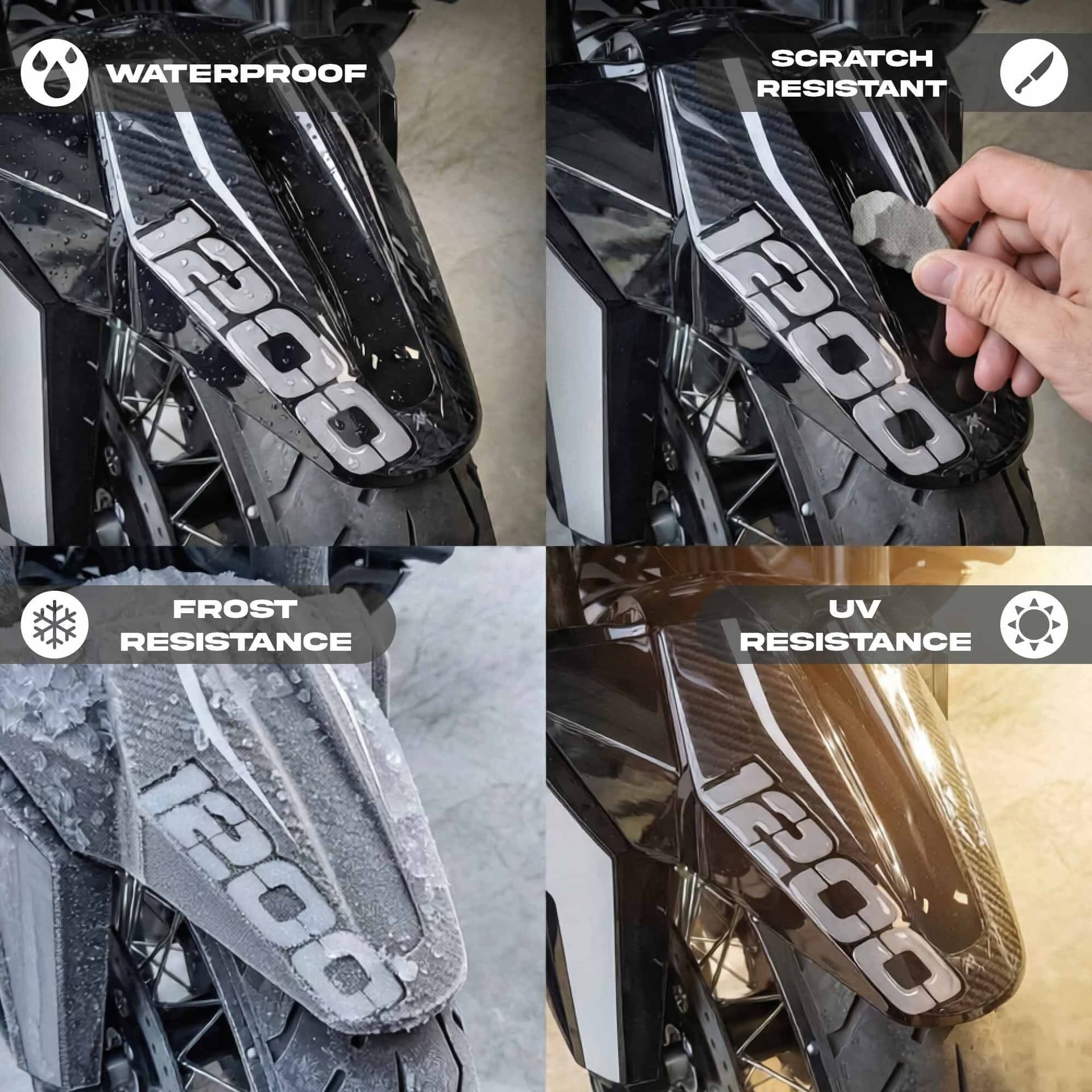 Adesivo 3D Parafango anteriore compatibile con Moto Morini X-Cape 1200 2026 - 5