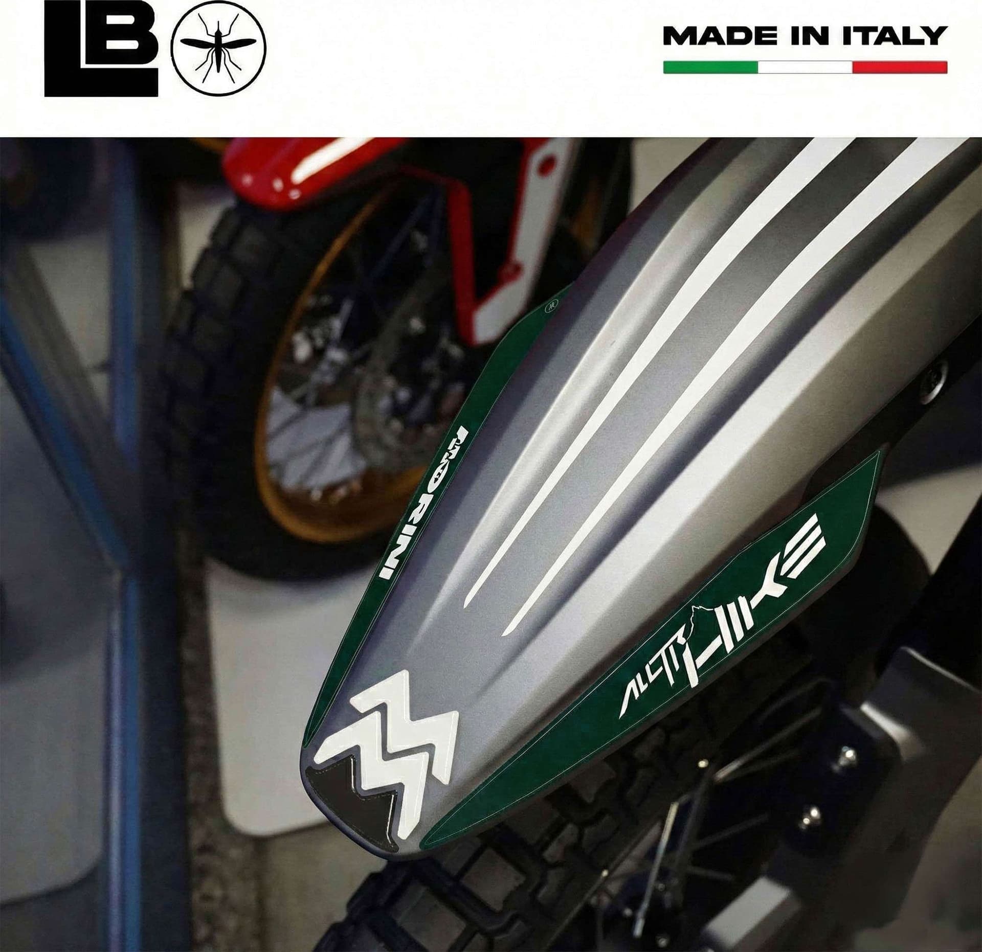 Adesivo 3D Parafango anteriore compatibile con Moto Morini Alltrhike 450 2026 - 3