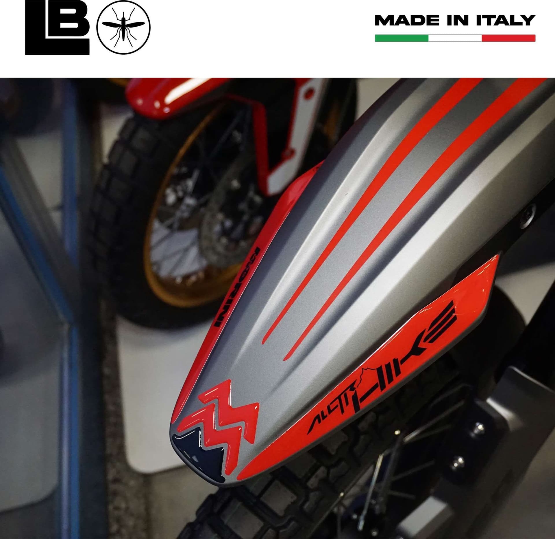 Adesivo 3D Parafango anteriore compatibile con Moto Morini Alltrhike 450 2026 - 9