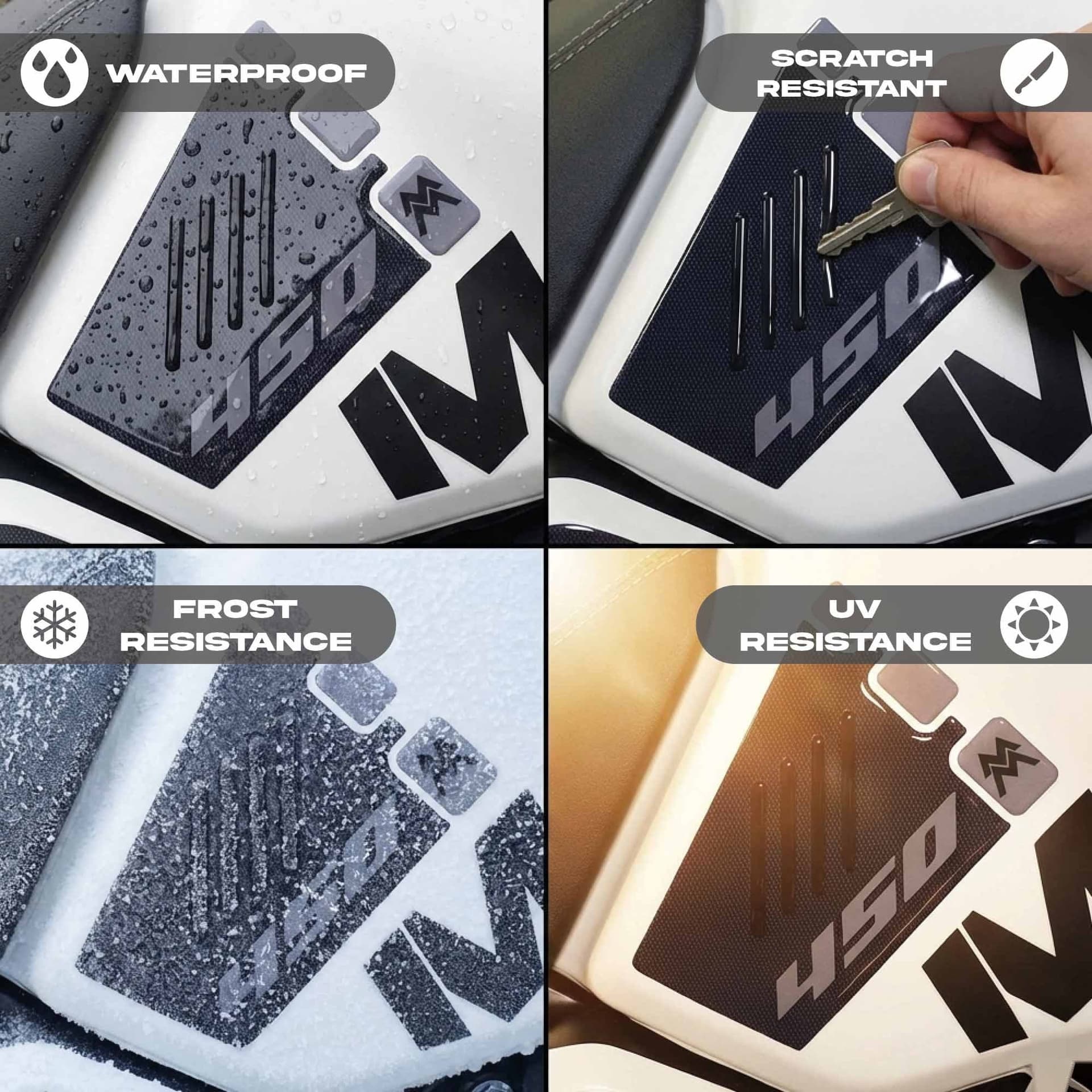 Adesivi 3D Laterali Serbatoio compatibili con Moto Morini Alltrhike 450 2026 - 6