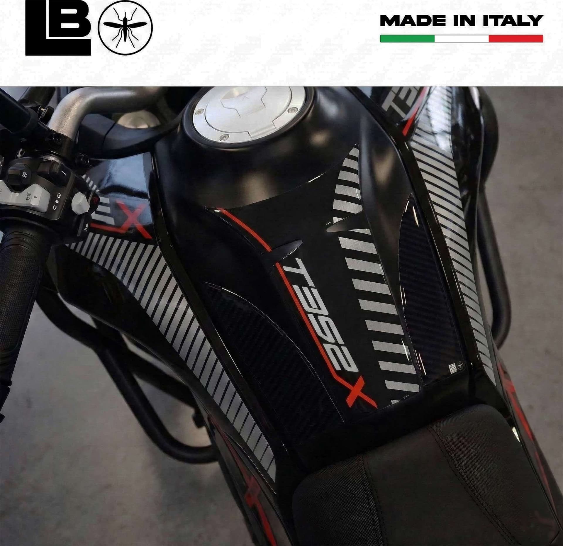 Paraserbatoio Adesivo 3D Protezione moto compatibile con Morbidelli T352X 2026 - 15