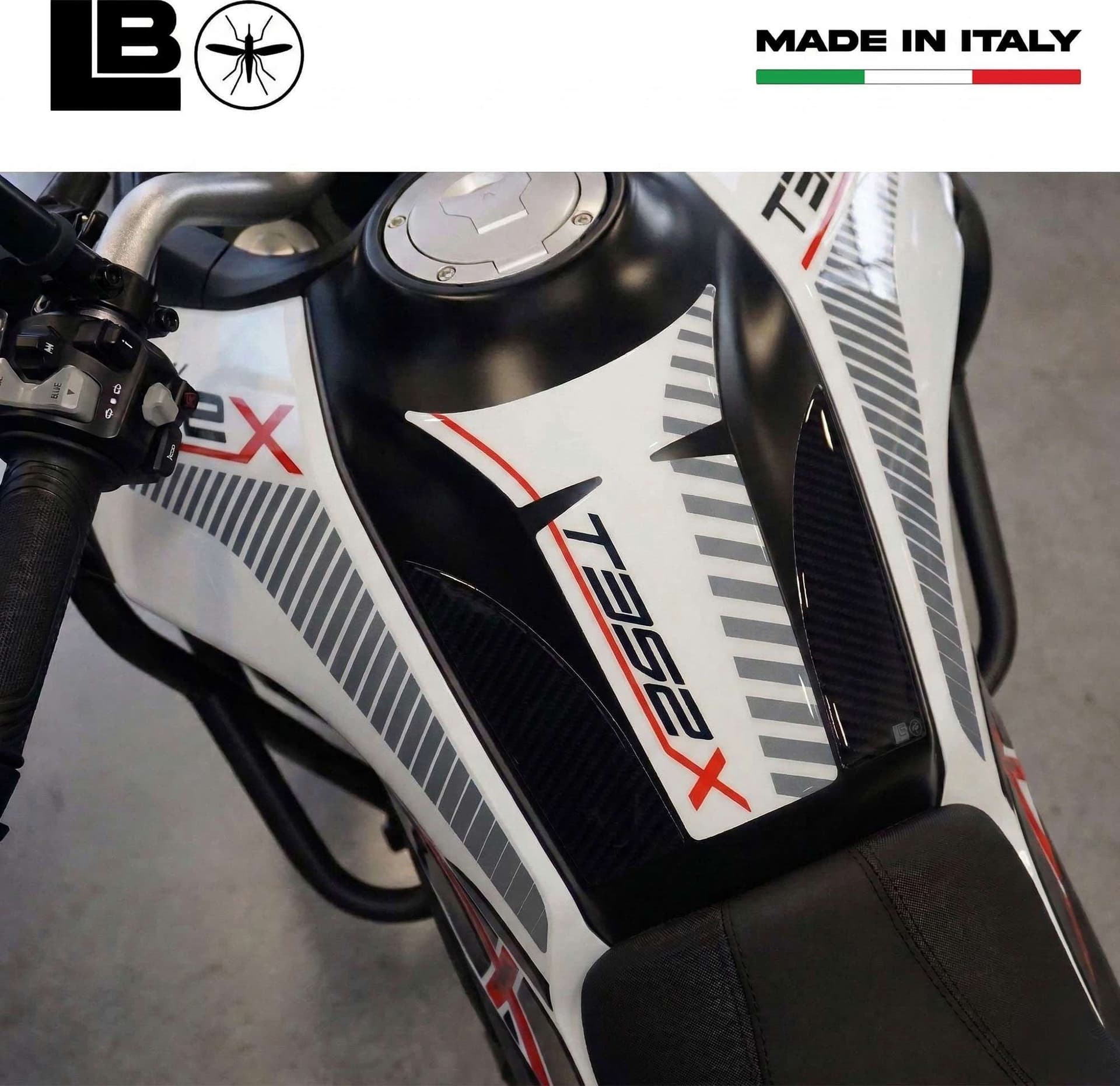 Paraserbatoio Adesivo 3D Protezione moto compatibile con Morbidelli T352X 2026 - 3