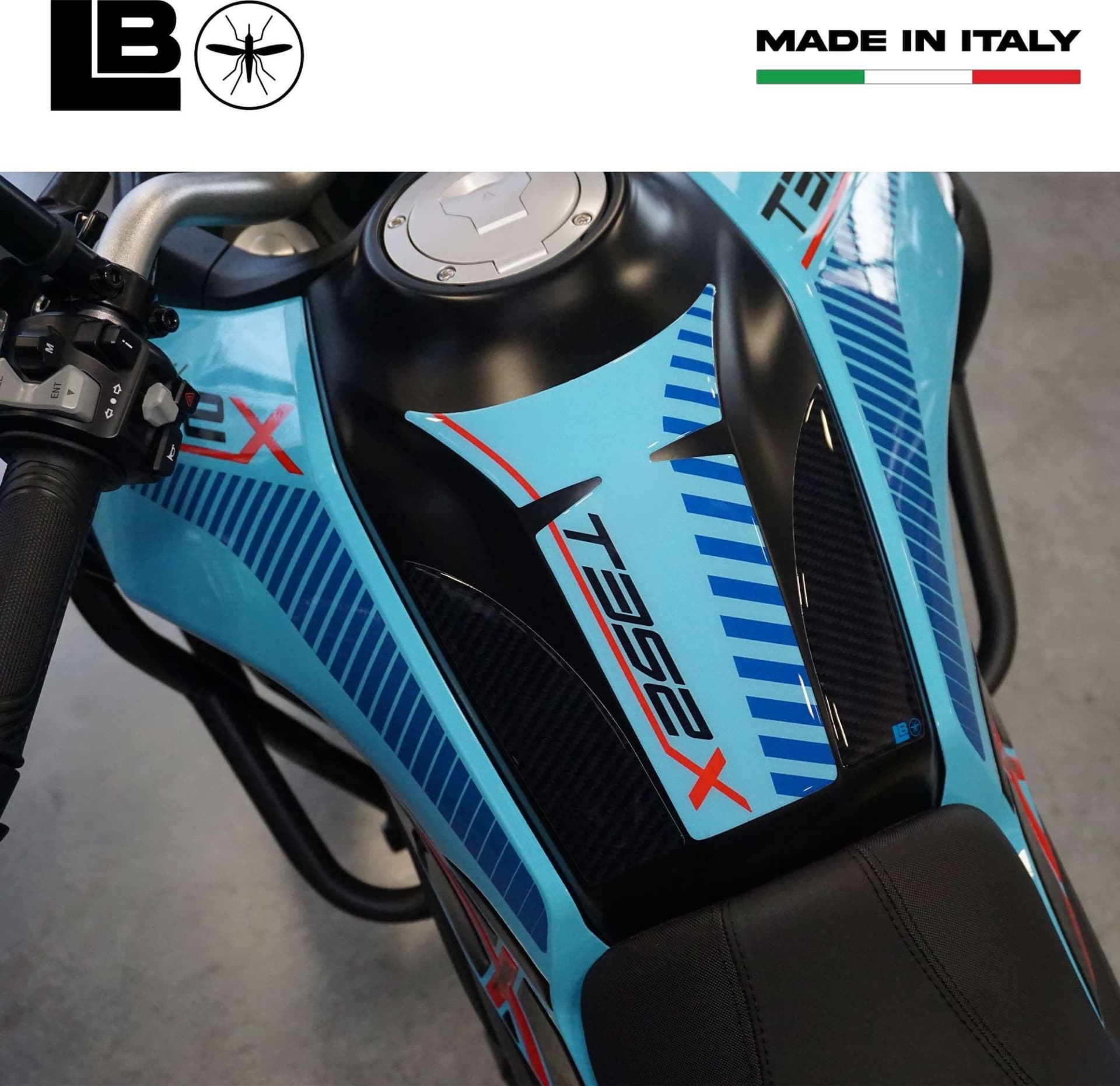 Paraserbatoio Adesivo 3D Protezione moto compatibile con Morbidelli T352X 2026 - 9