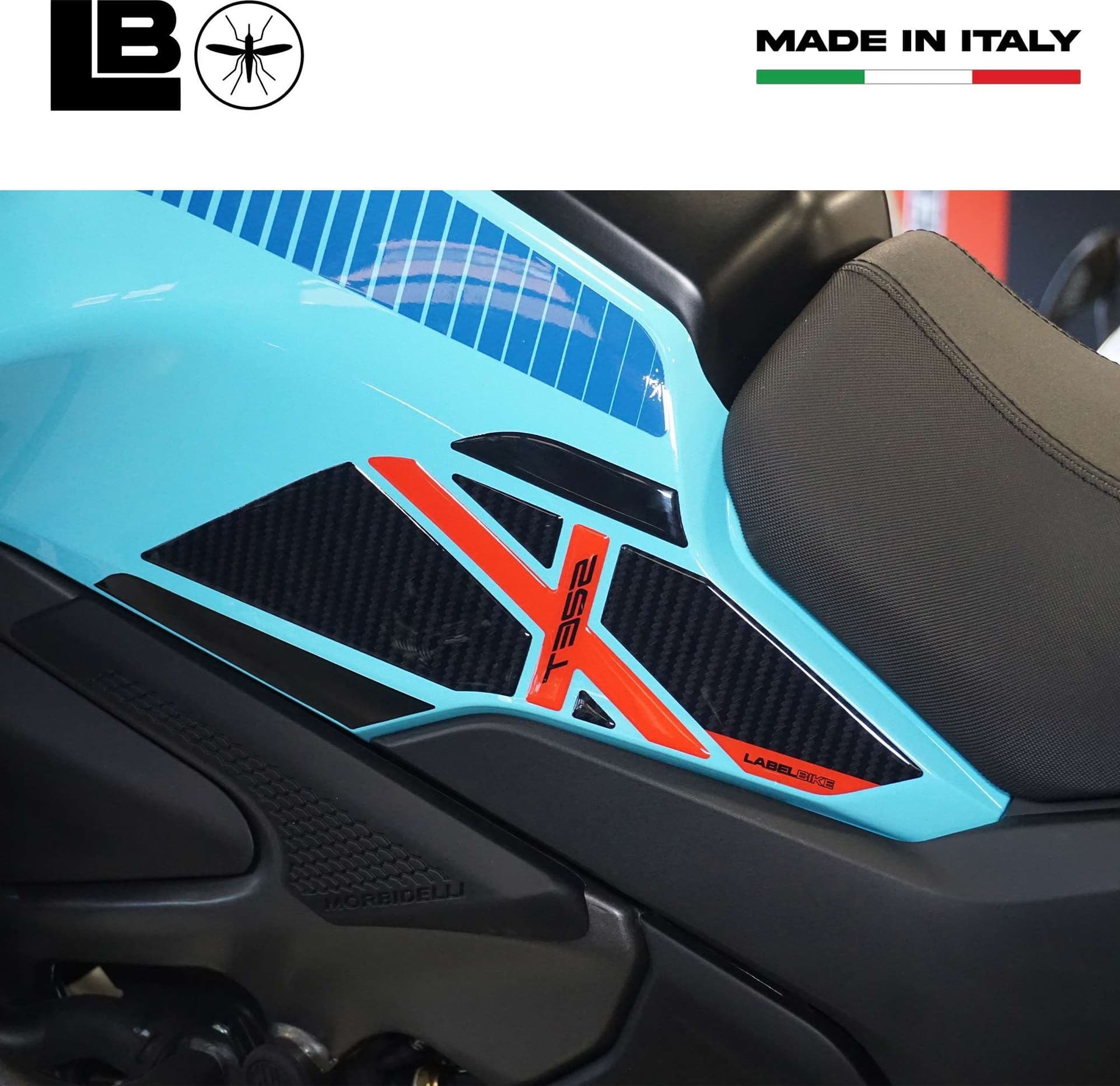Adesivi 3D Protezioni Laterali Serbatoio compatibili con Morbidelli T352X 2026 - 3