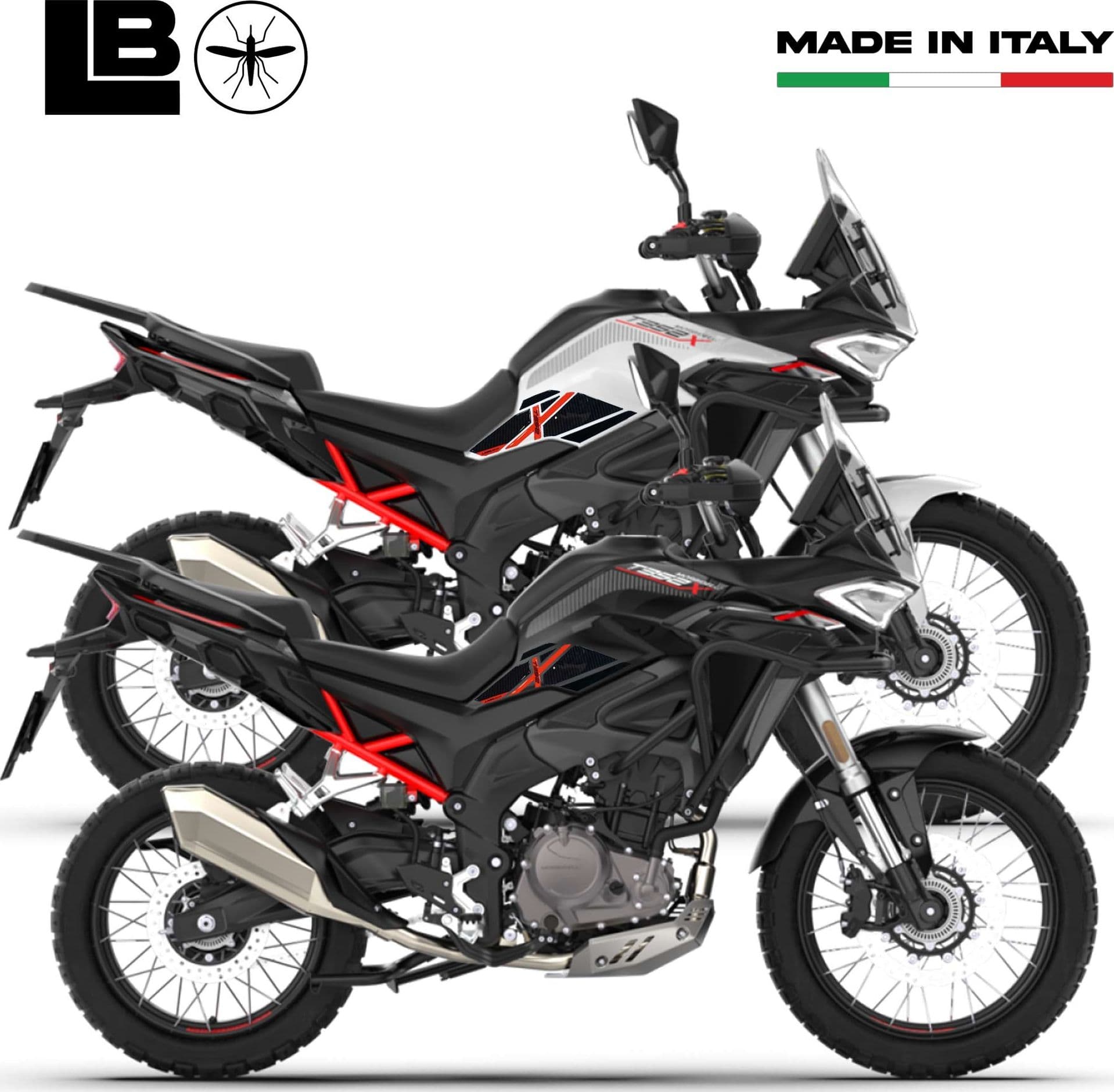 Adesivi 3D Protezioni Laterali Serbatoio compatibili con Morbidelli T352X 2026 - 5