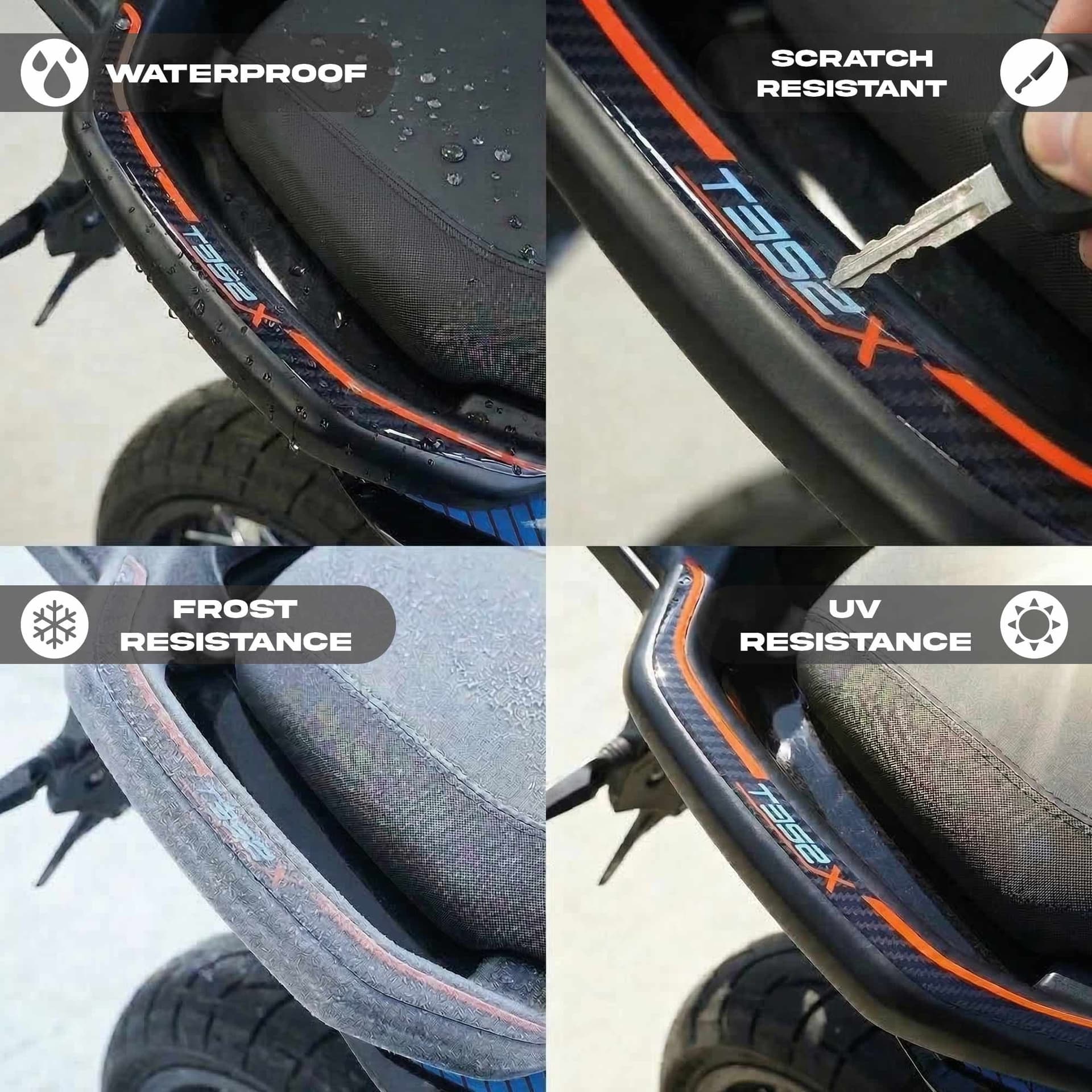 Adesivi 3D Protezioni Maniglie Passeggero compatibili con Morbidelli T352X 2026 - 12