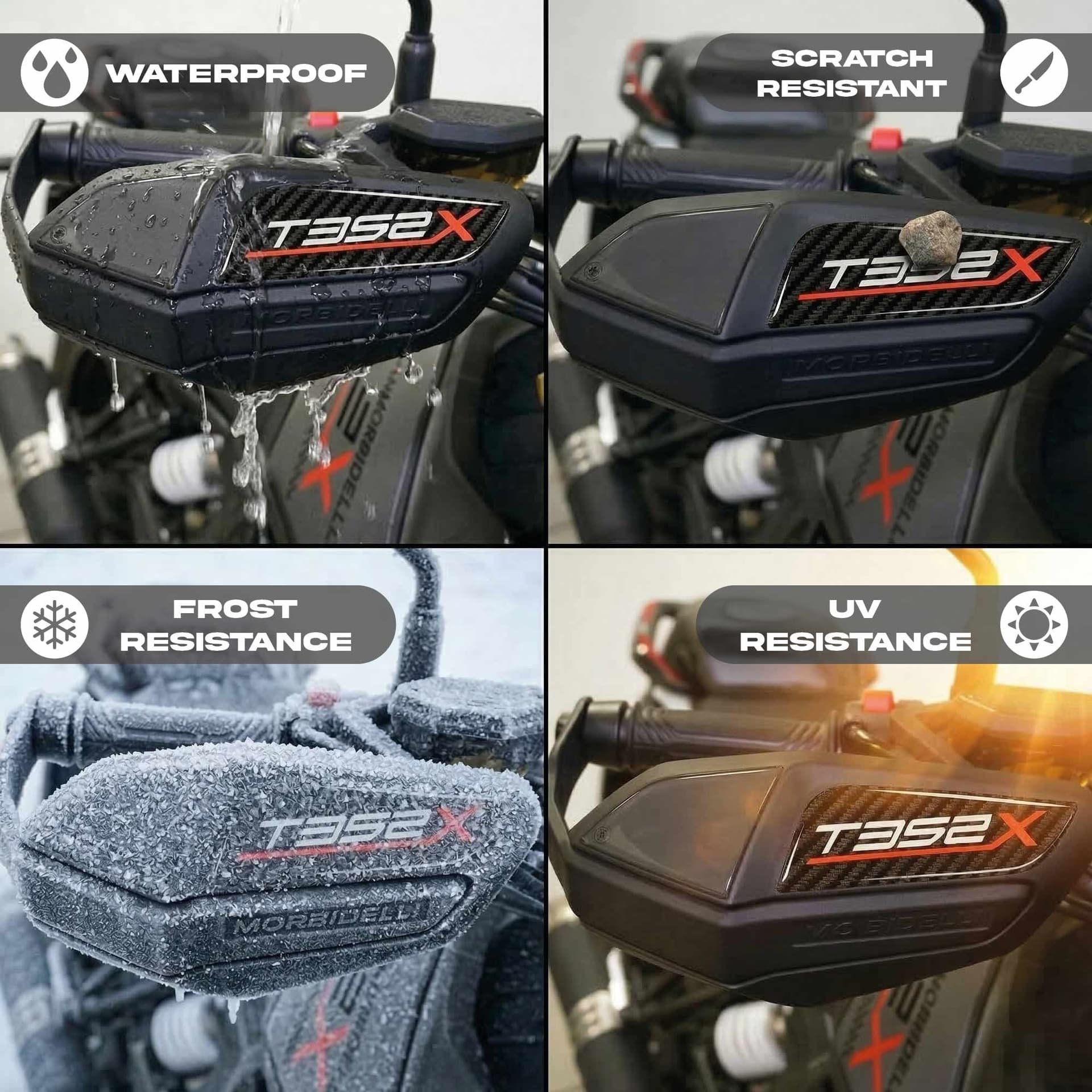 Adesivi Gel 3D Protezioni Paramani moto compatibili con Morbidelli T352X 2026 - 16