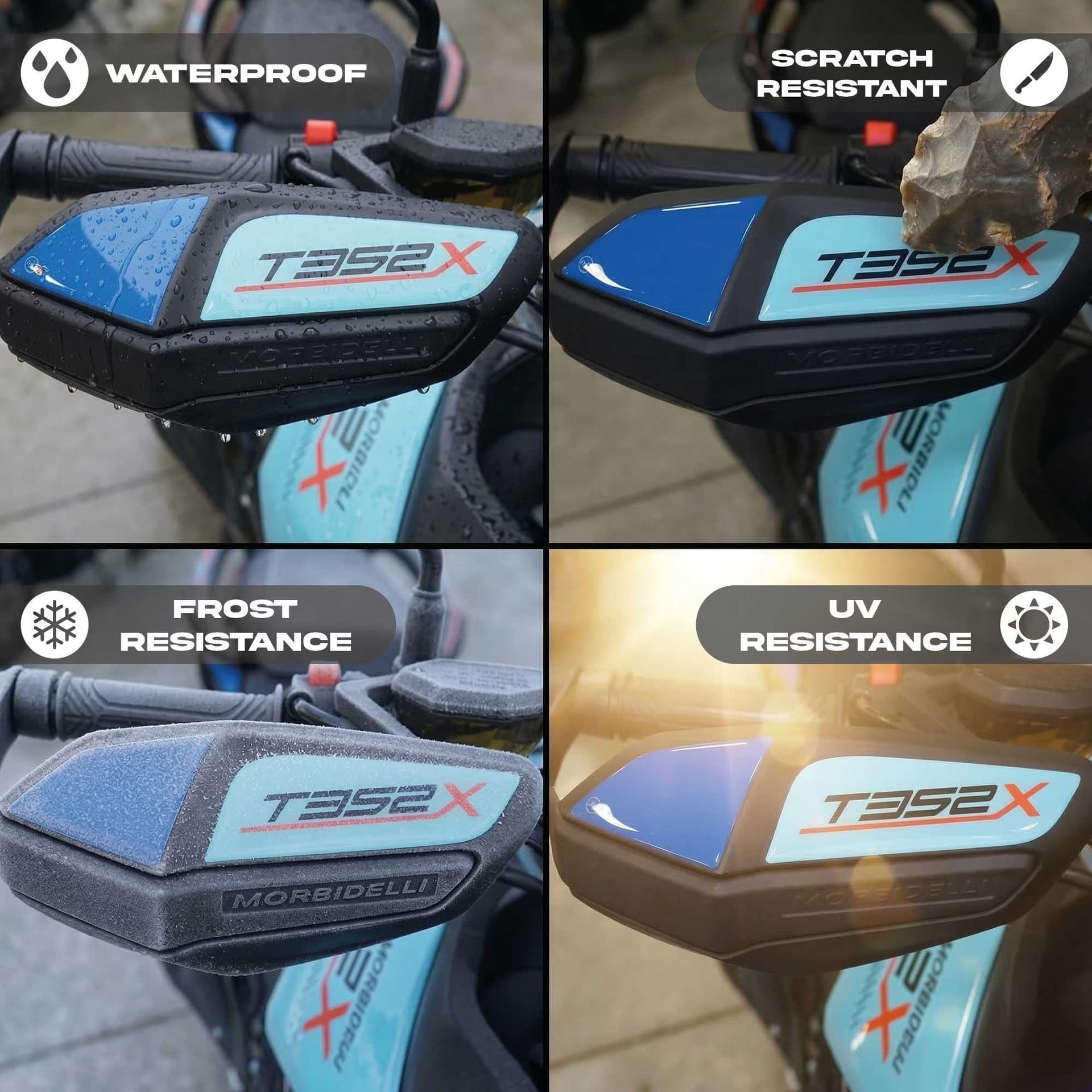 Adesivi Gel 3D Protezioni Paramani moto compatibili con Morbidelli T352X 2026 - 10