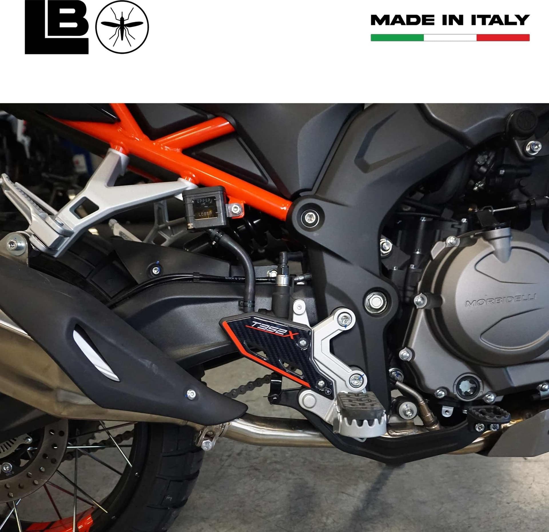 Adesivi 3D Protezioni Battitacco moto compatibili con Morbidelli T352X 2026 - 3