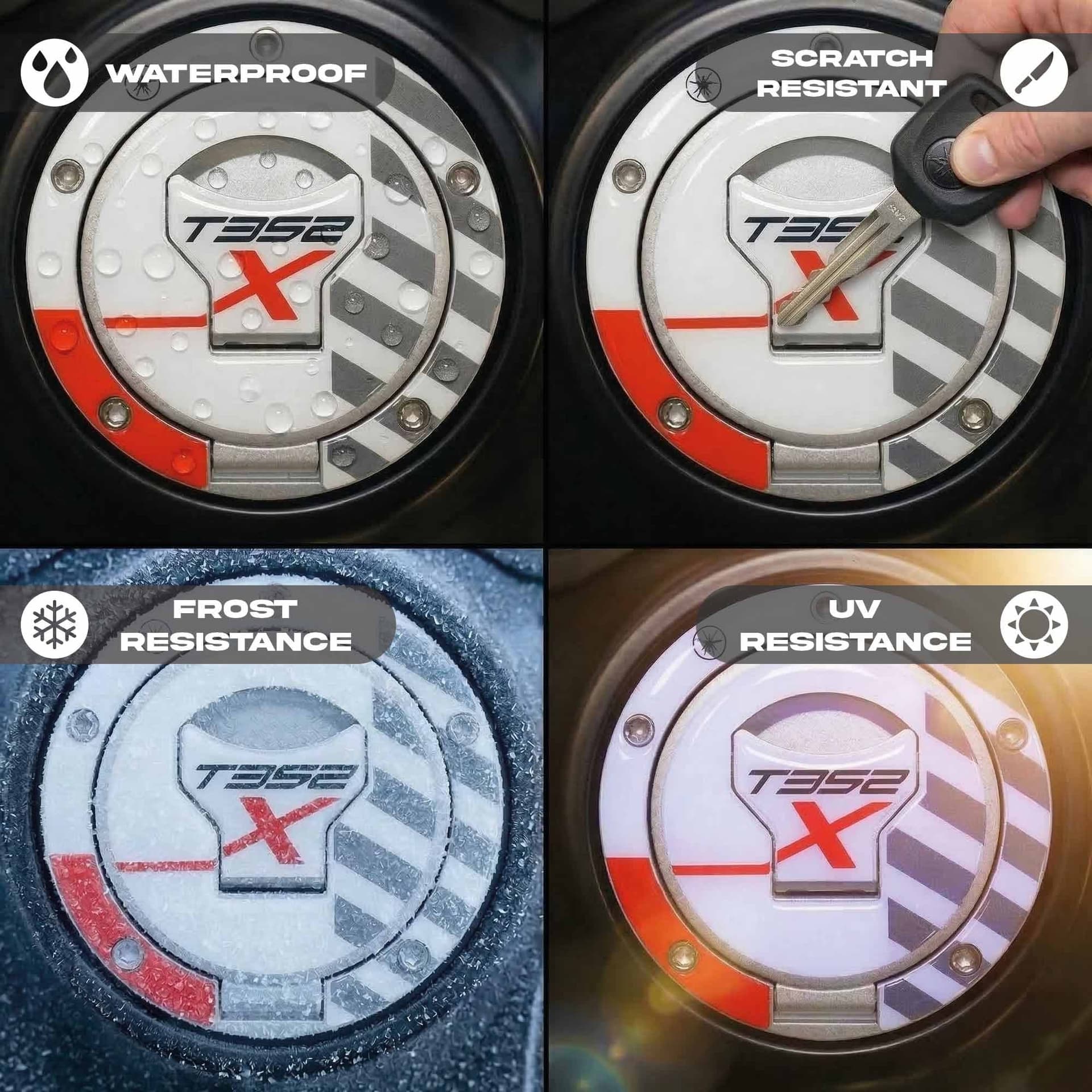 Adesivo Protezione Tappo Serbatoio moto compatibile con Morbidelli T352X 2026 - 3