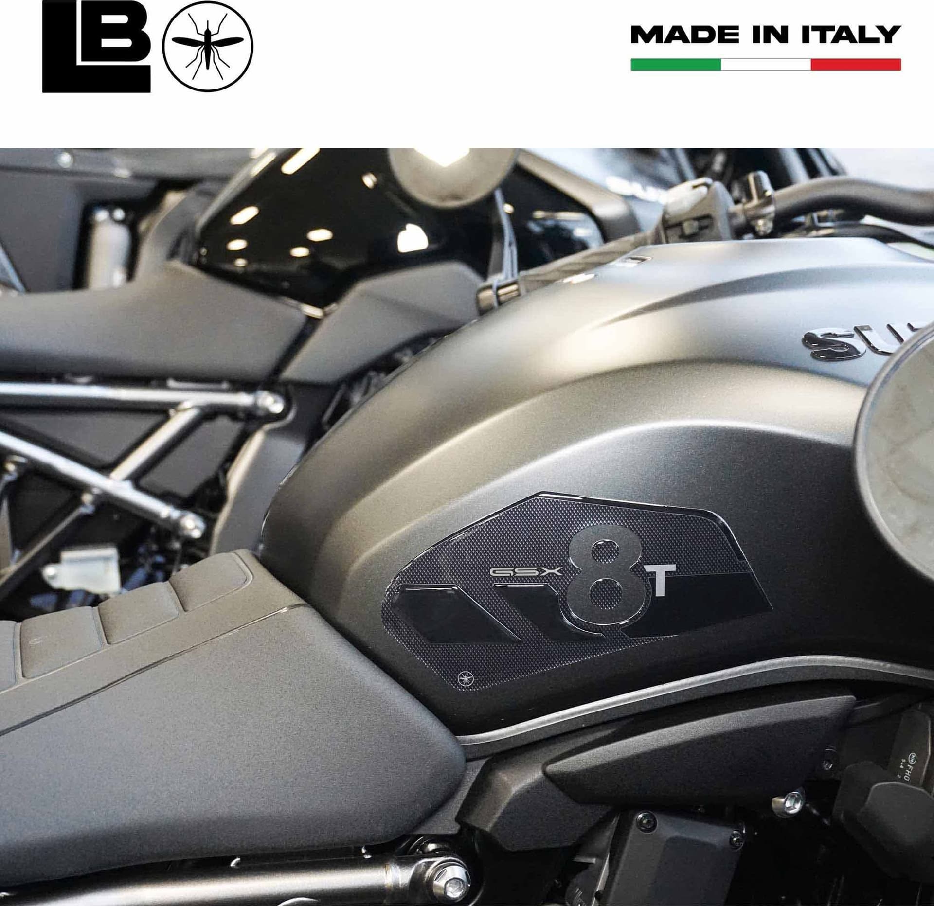 Protezioni Laterali serbatoio moto Adesivi Gel 3D compatibili con Suzuki GSX-8T - 3