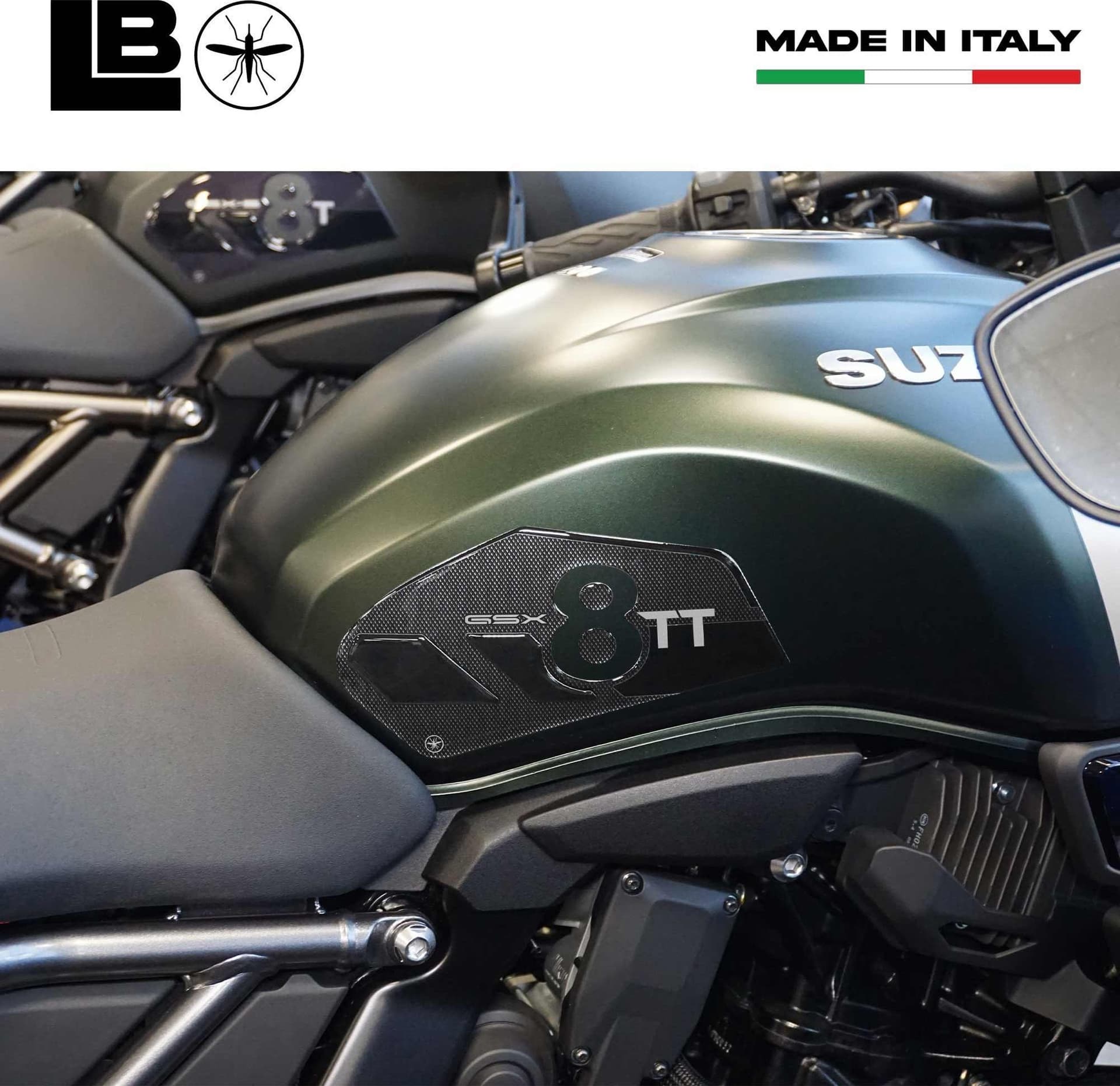 Adesivo 3D Protezione Laterale Serbatoio moto compatibile con Suzuki GSX-8TT - 3