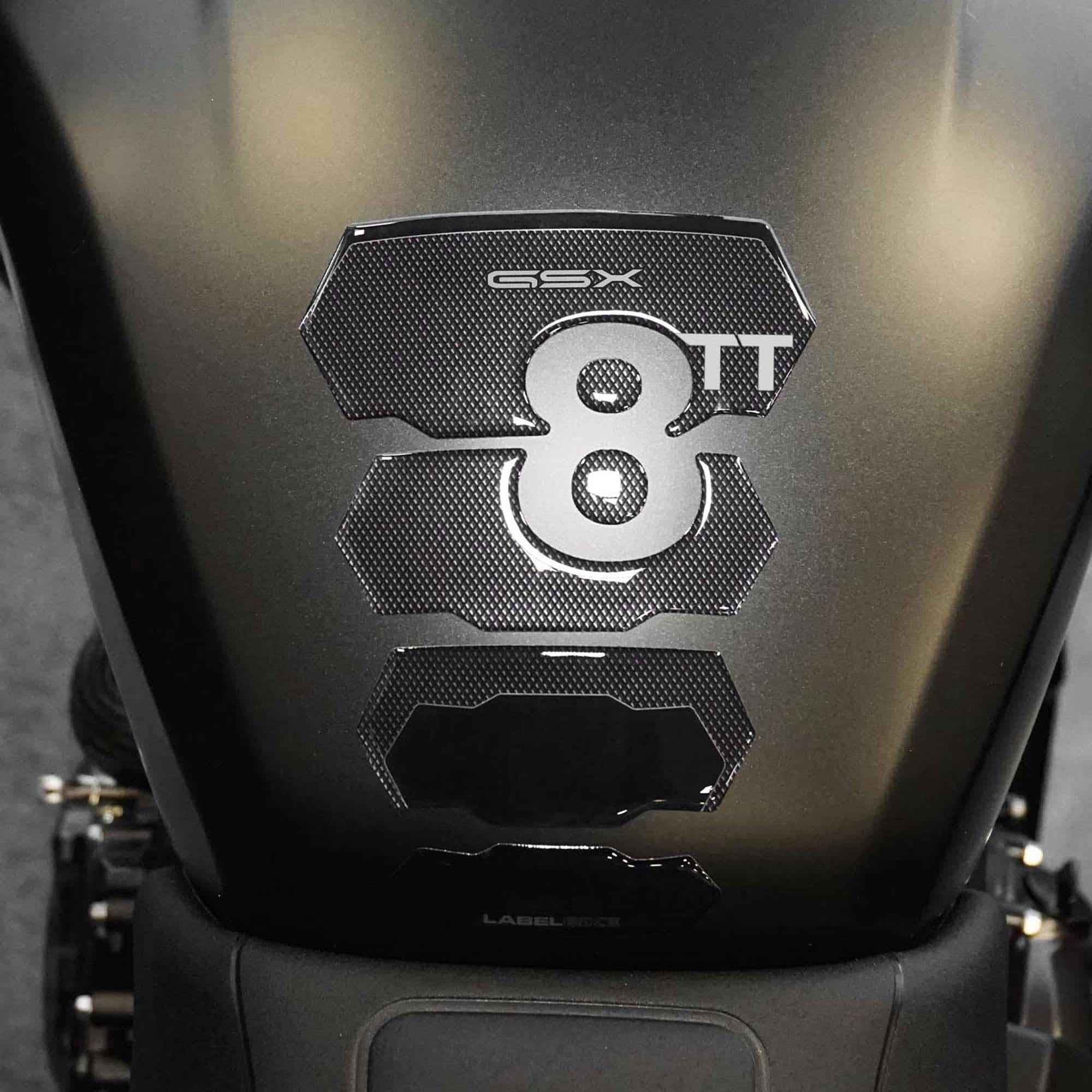 Adesivo resin 3D Protezione Paraserbatoio moto compatibile con Suzuki GSX-8TT