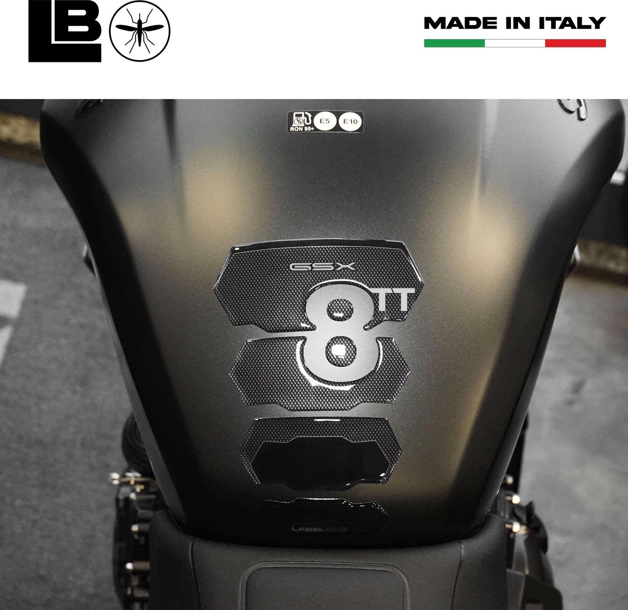 Adesivo resin 3D Protezione Paraserbatoio moto compatibile con Suzuki GSX-8TT - 3
