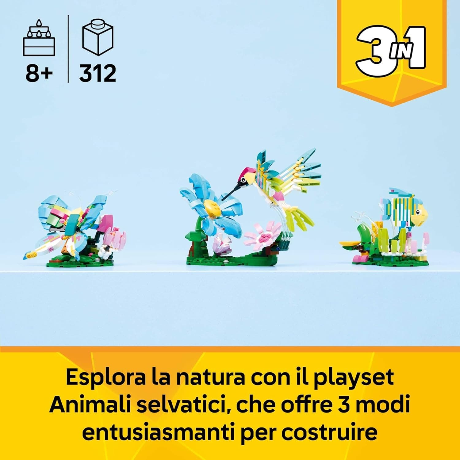 Lego Creator - Animali Selvatici 3 in 1 - 31384 - 2