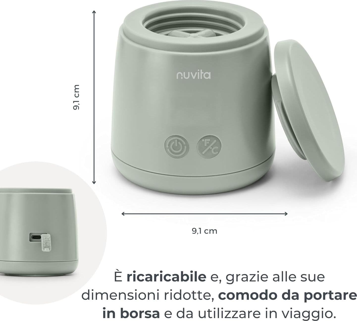 Nuvita - 1164 Mix70 Scaldabiberon Portatile - 2