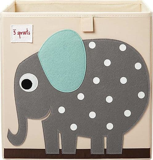 Contenitore Portaoggetti - Elefante Grigio - Compatibile con Scaffali  3 Sprouts