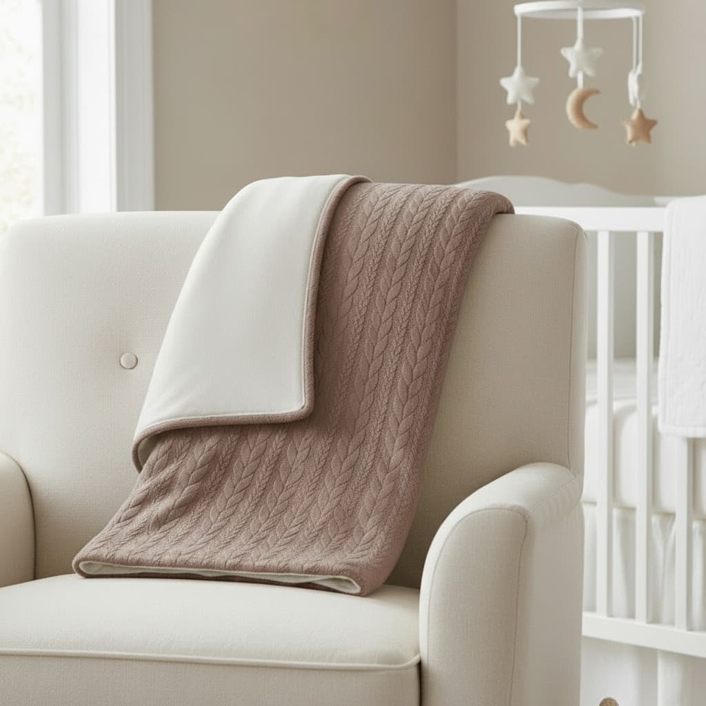 Coperta Carrozzina Coccolissimi Bamboo 70x90 - Moka - 3
