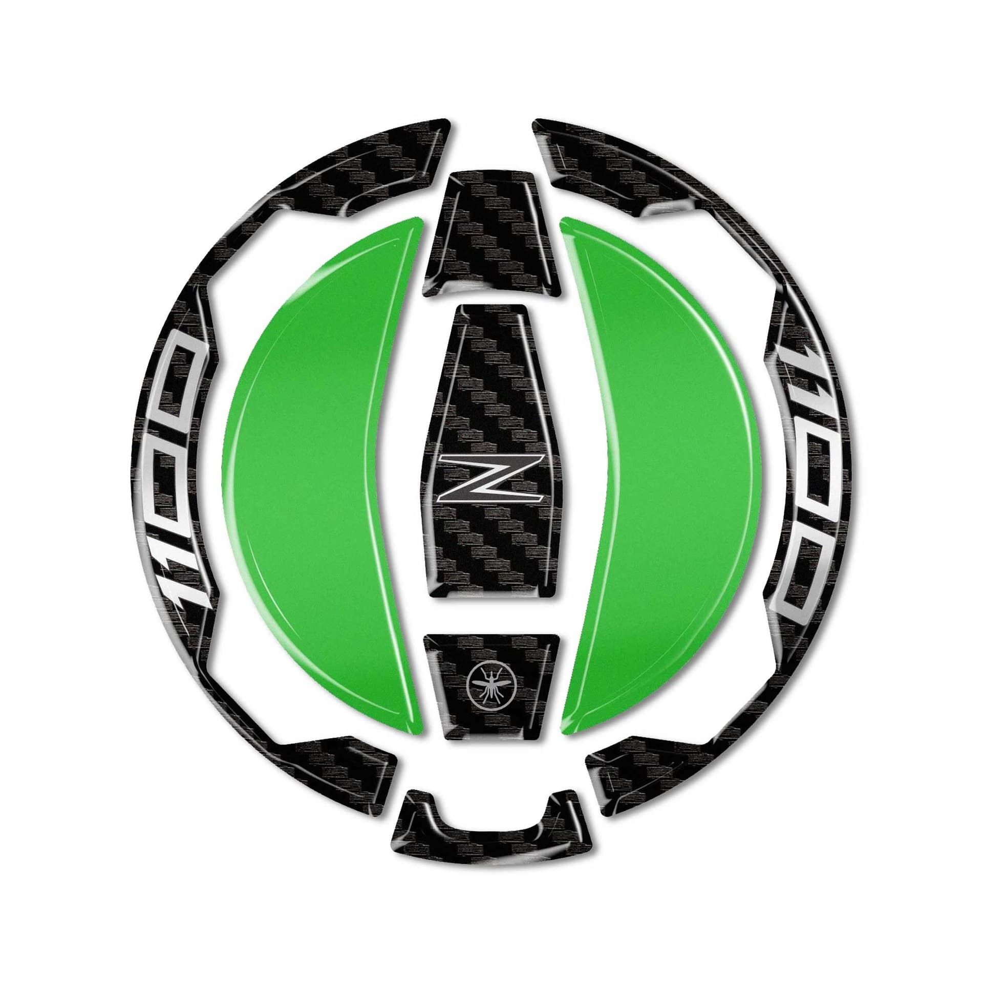 Adesivo 3D Protezione Tappo Serbatoio moto compatibile con Kawasaki Z1100 2025-2026 - 7