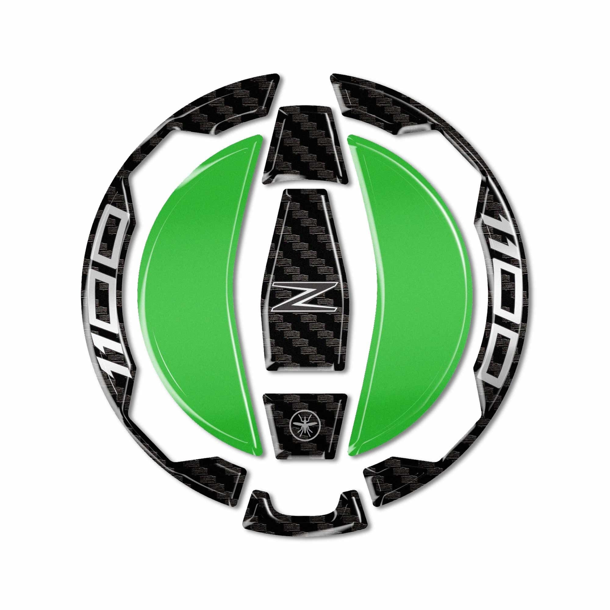 Adesivo 3D Protezione Tappo Serbatoio moto compatibile con Kawasaki Z1100 2025-2026 - 7